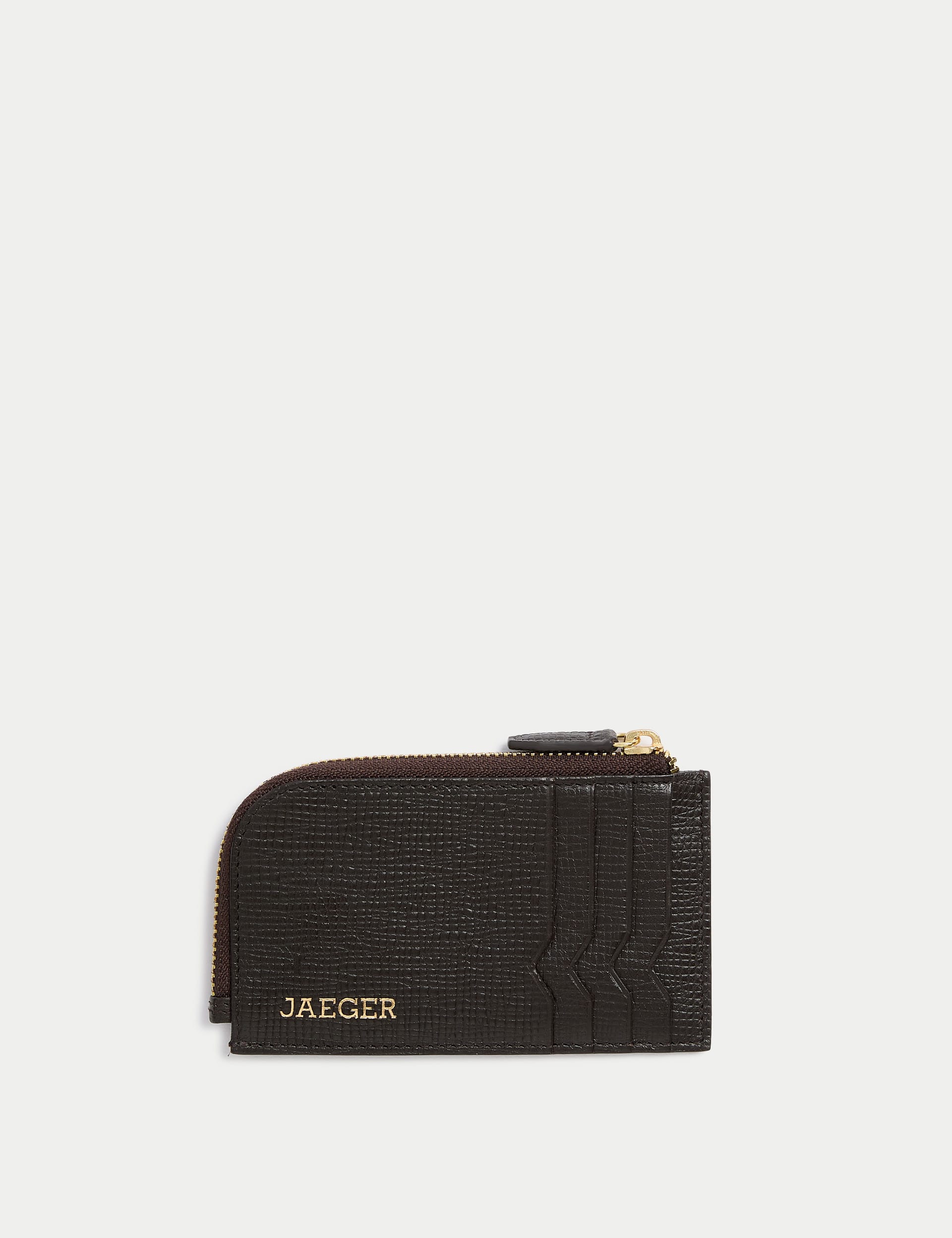 Jaeger Men's Leather Card Holder - Chocolate, Chocolate