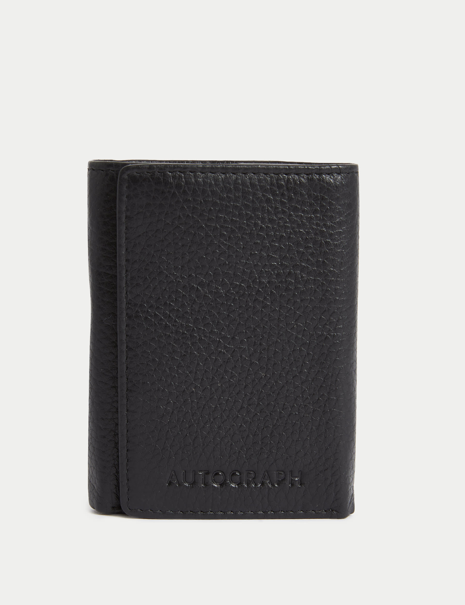 Autograph Men's Leather Tri-Fold Wallet - one size - Black, Black