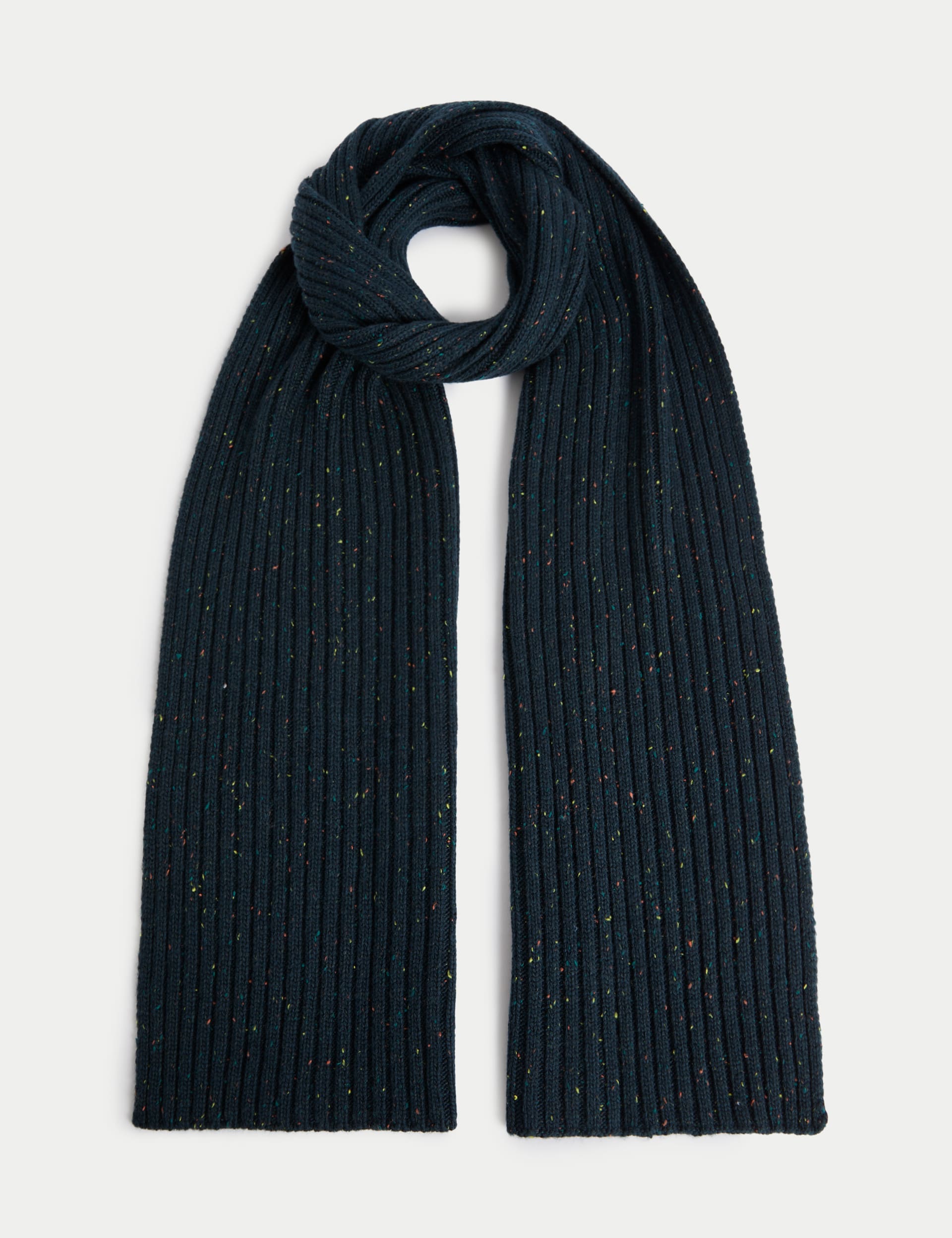 M&S Collection Men's Knitted Scarf - one size - Teal, Teal