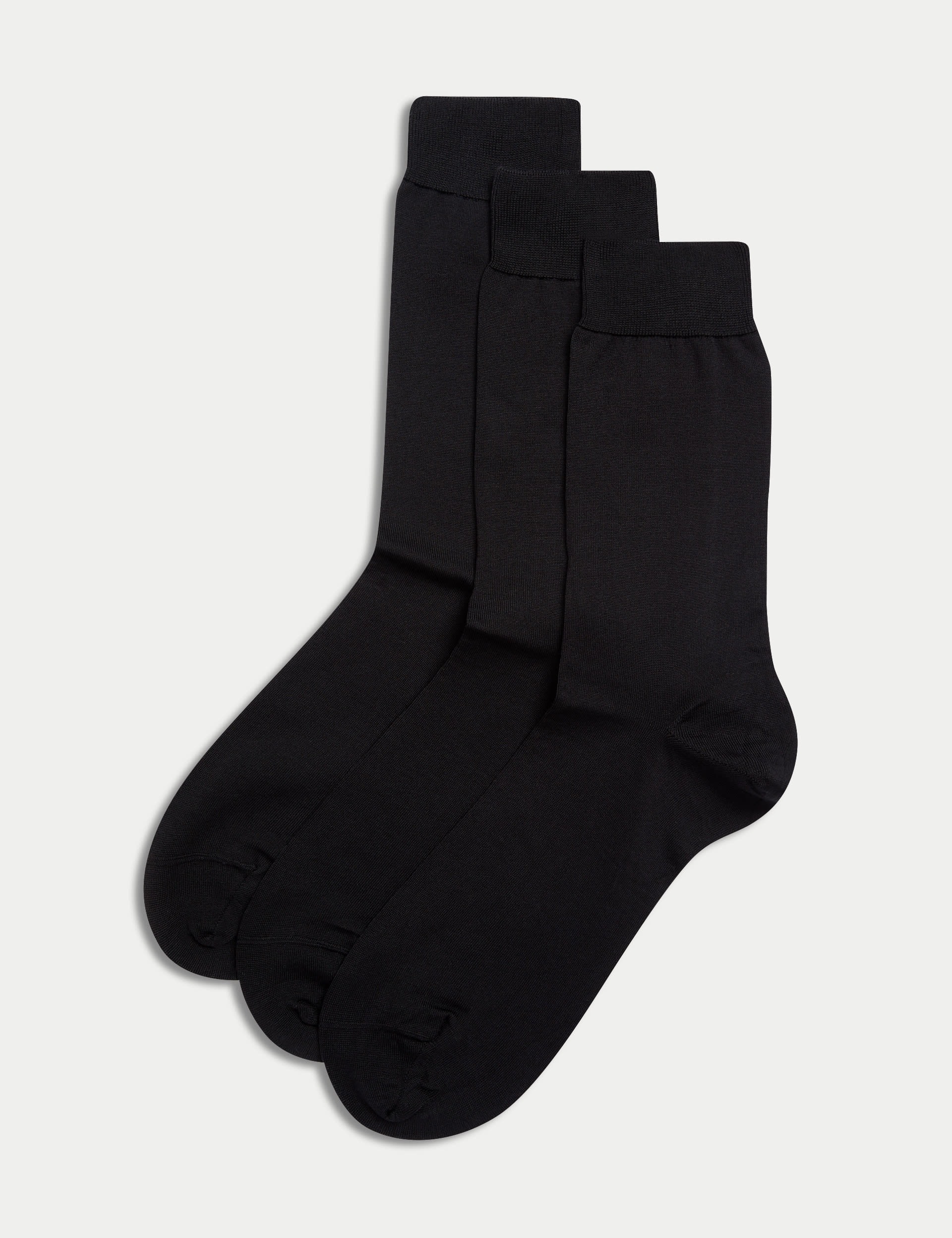 Autograph Men's 3pk Pure Cotton Socks - 6-8.5 - Dark Navy, Dark Navy,Black