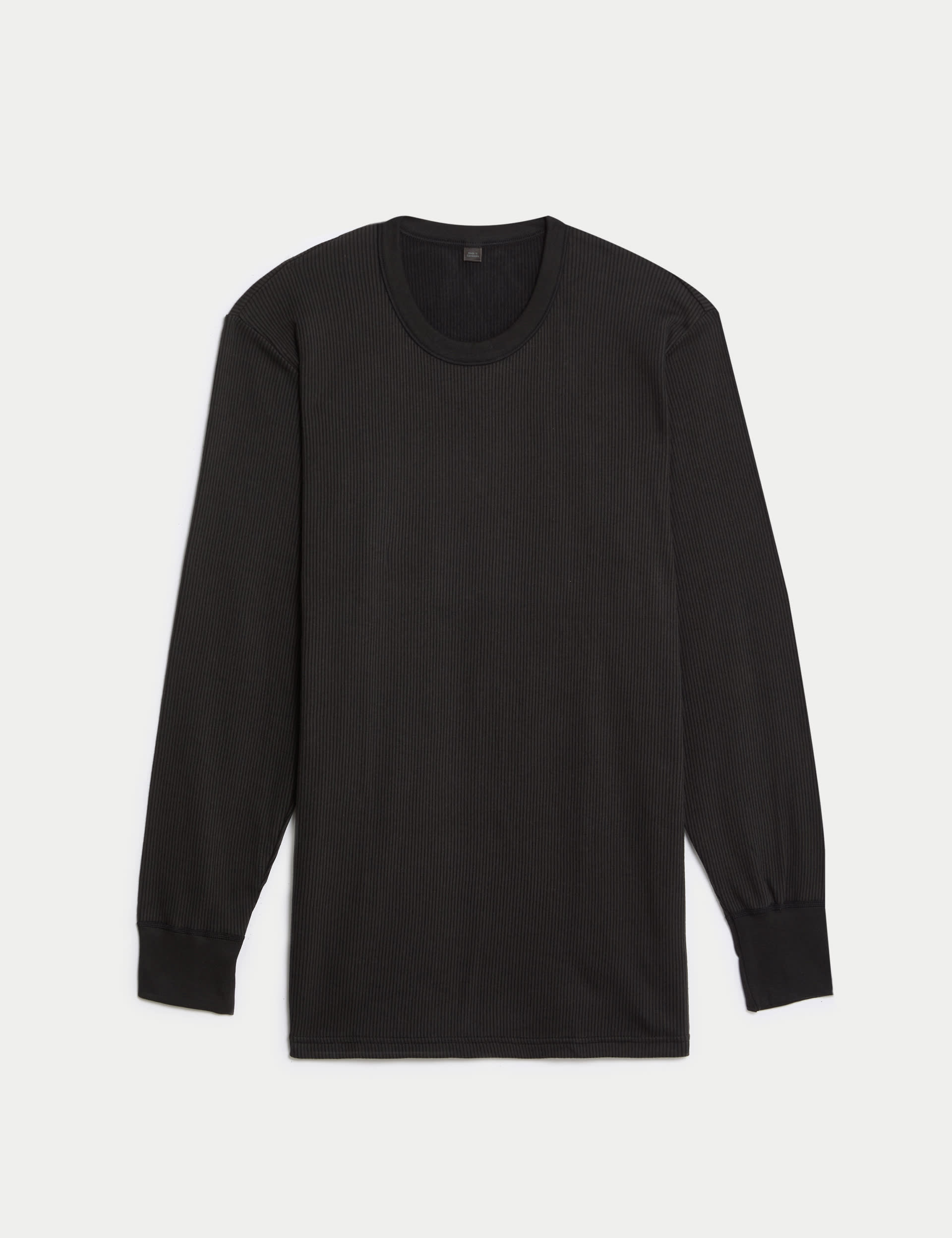 M&S Collection Men's Heatgen Medium Thermal Long Sleeve Tops - Black, Black,Grey,White,Evergreen