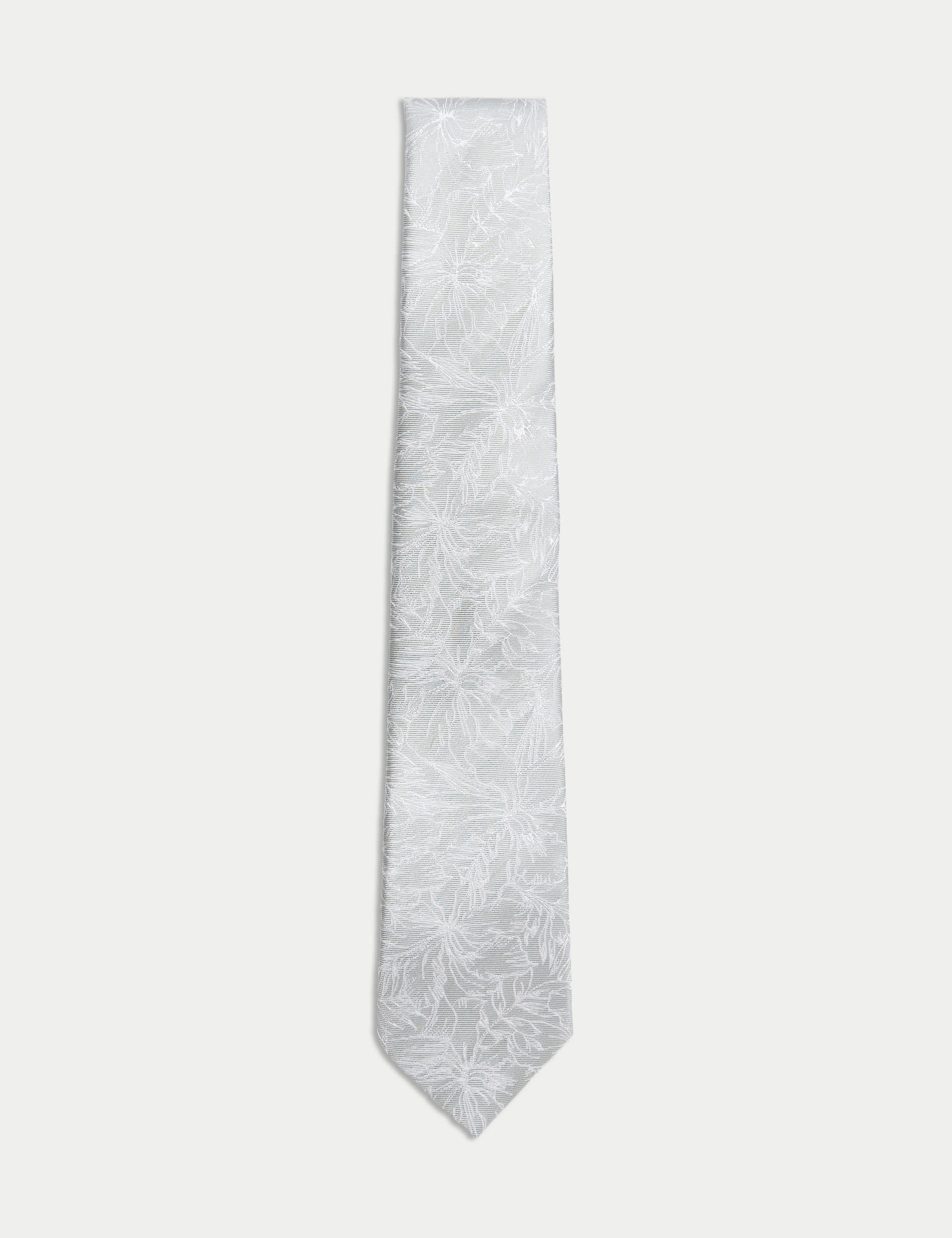 Autograph Men's Floral Pure Silk Tie - Smokey Green, Grey,Burgundy,Smokey Green,Neutral,Pale Blue