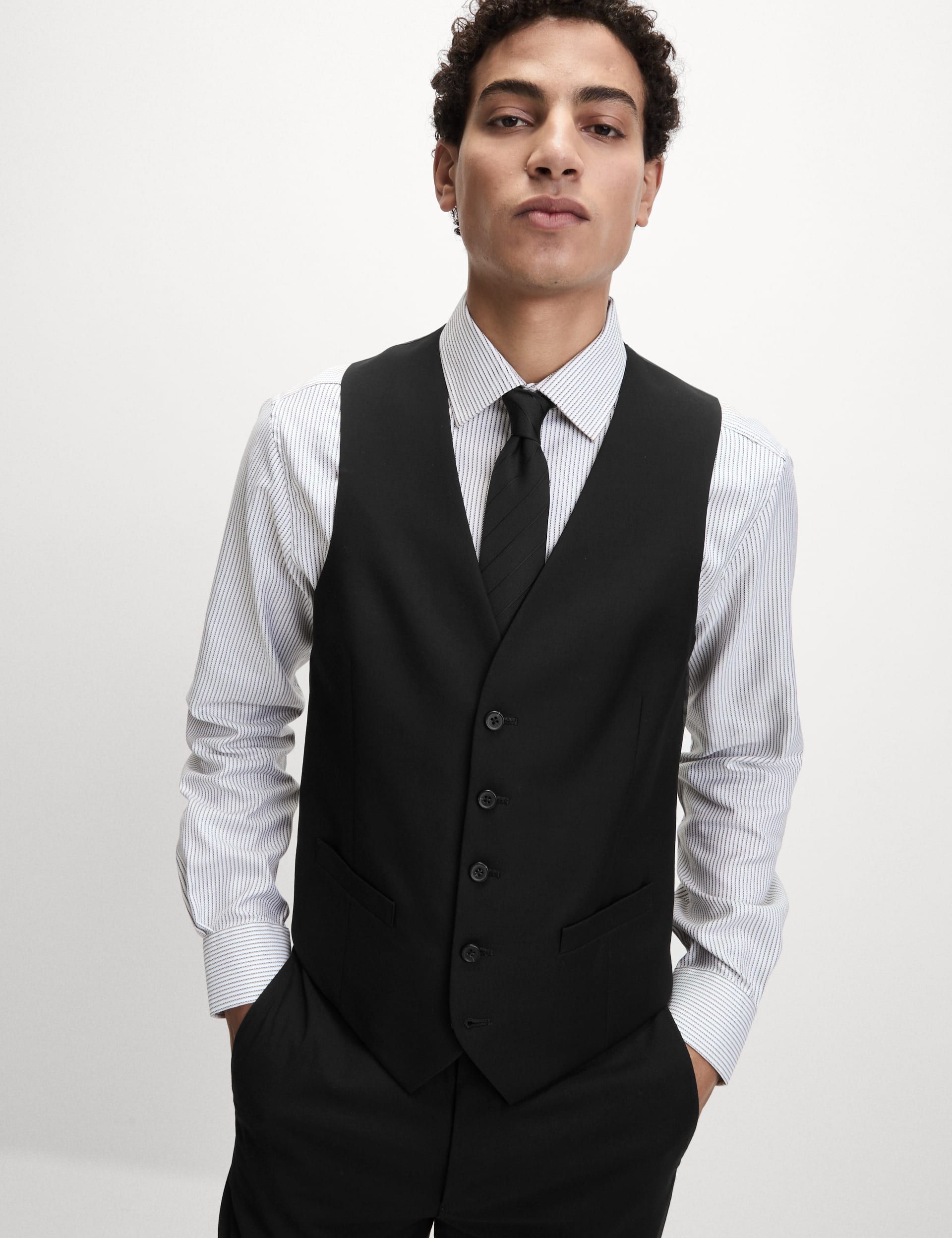 M&S Collection Men's Waistcoat - 44REG - Black, Black,Navy,Dark Indigo,Charcoal,Light Slate,Pale Blu