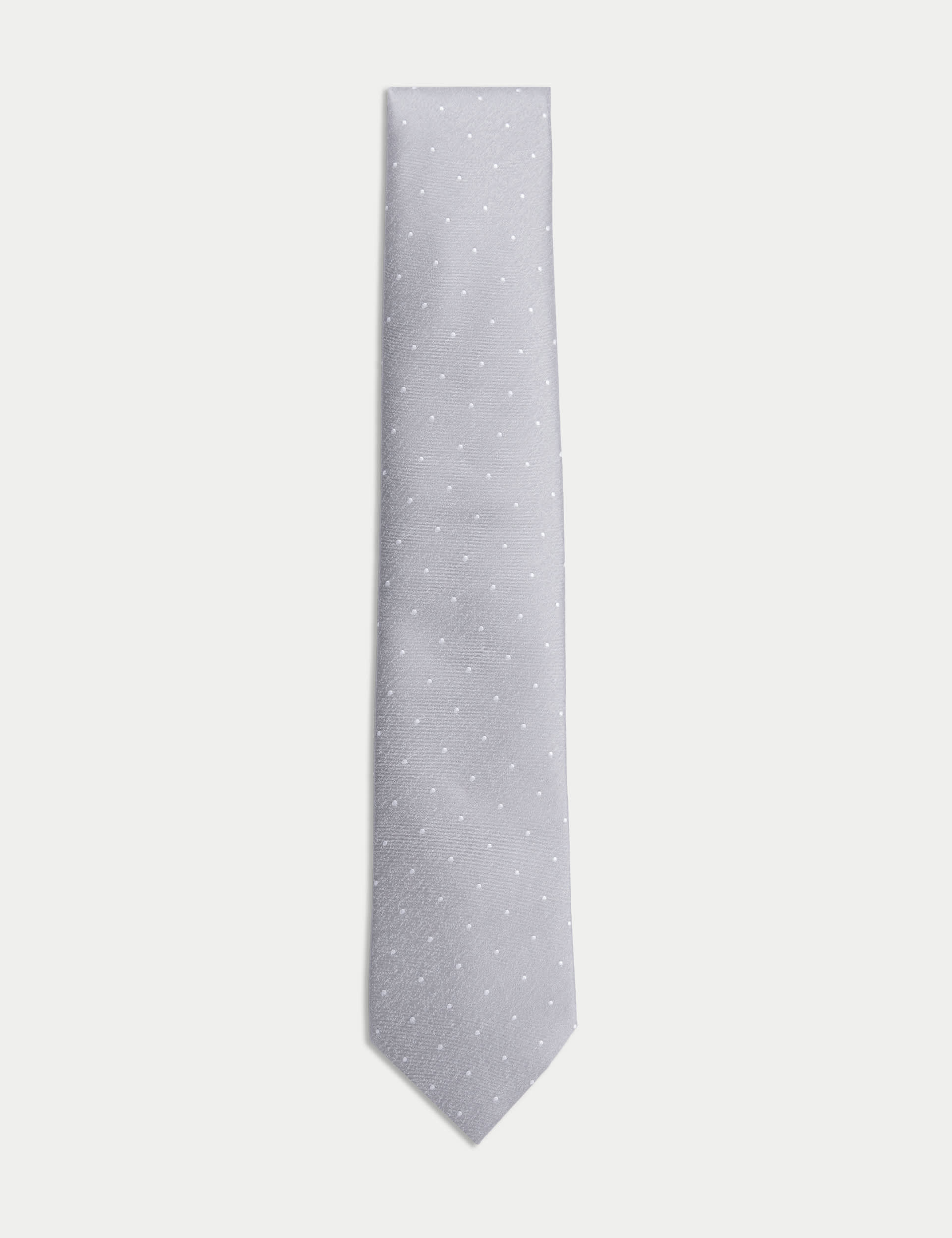 M&S Collection Men's Polka Dot Tie - Silver, Silver,Sage,Pink