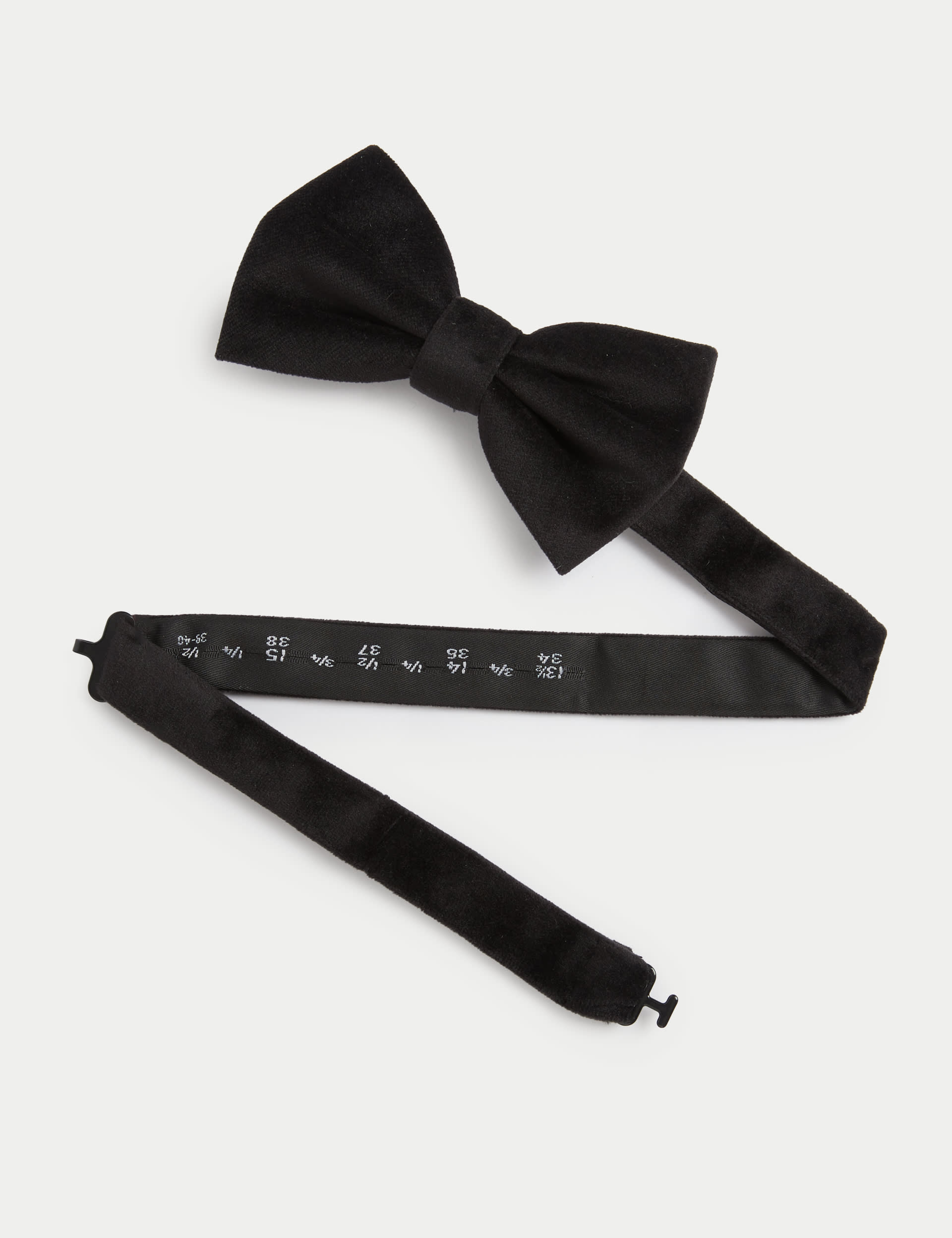 M&S Collection Men's Velvet Bow Tie - one size - Black, Black