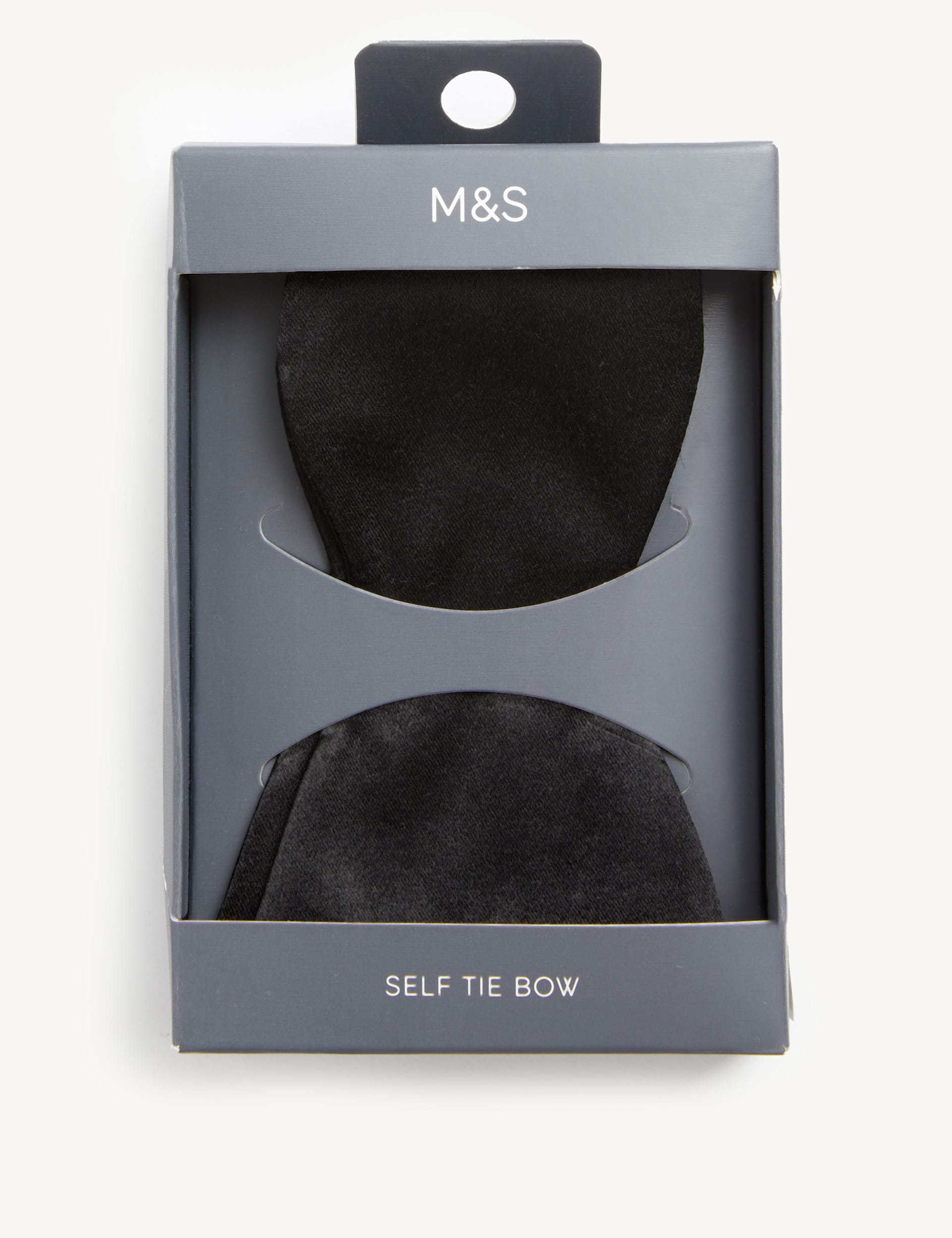 M&S Collection Men's Pure Silk Bow Tie - one size - Black, Black