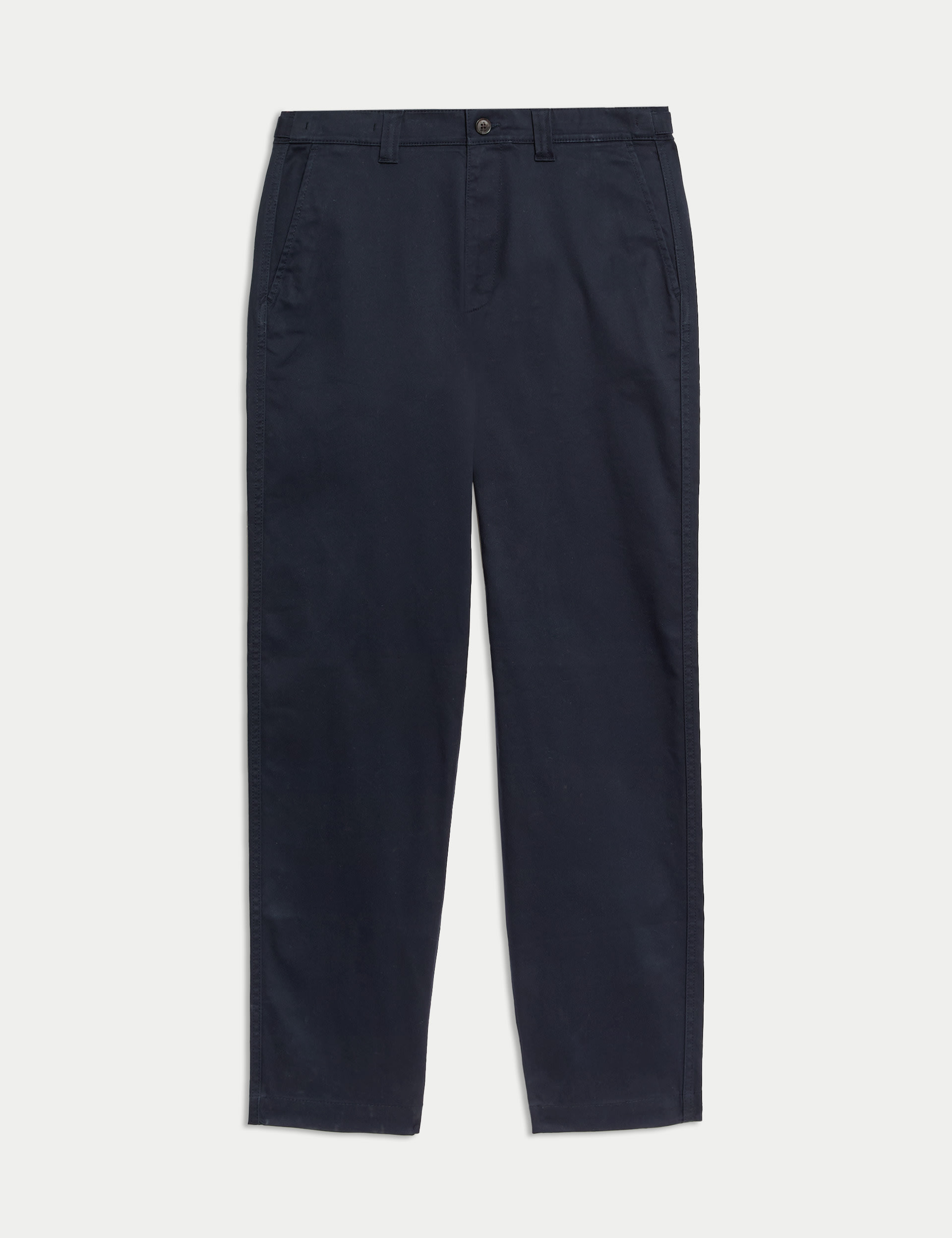 M&S Collection Men's Straight Fit Heritage Trousers - 3431 - Midnight Navy, Midnight Navy,Ecru