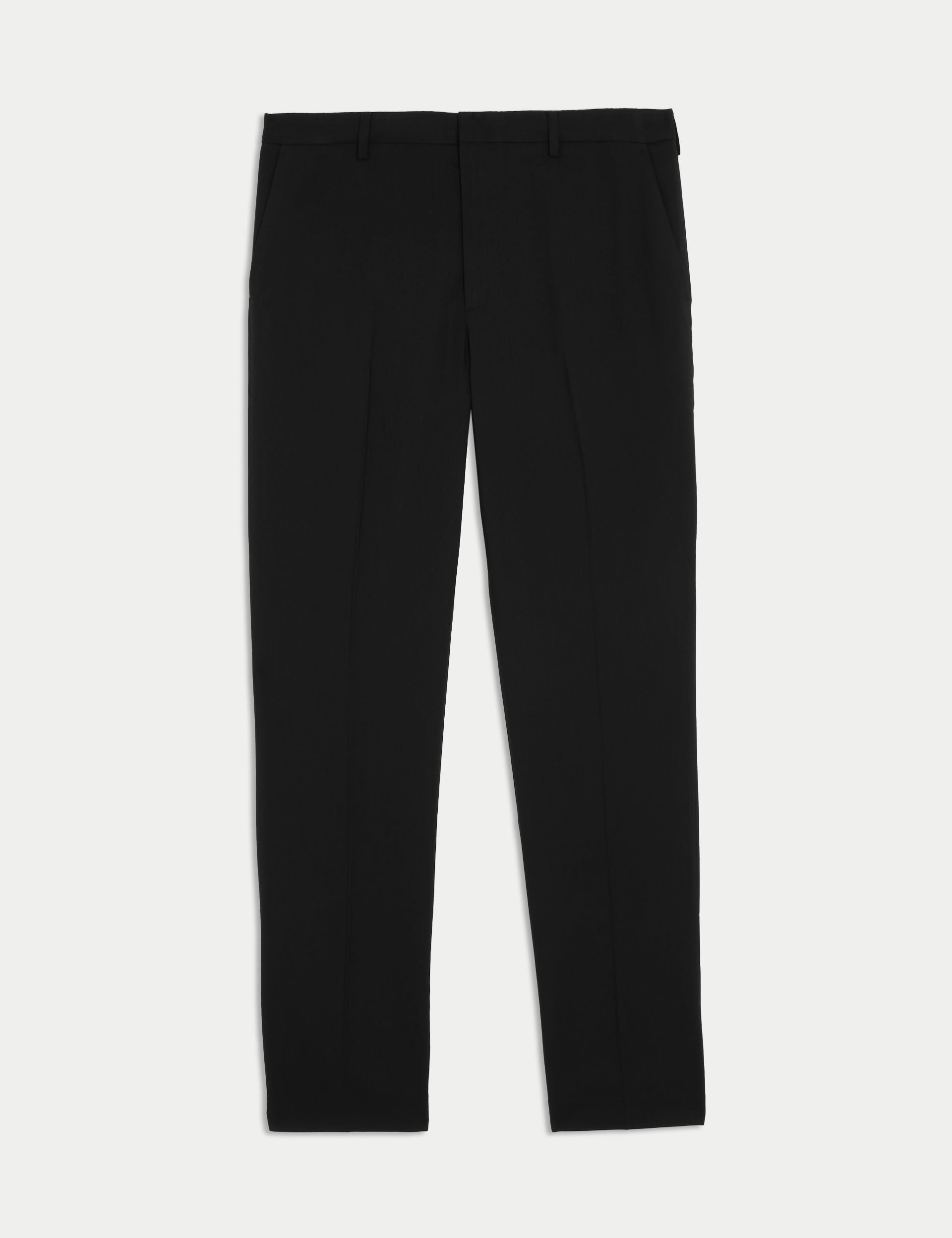 M&S Collection Men's Regular Fit Stretch Trousers - 44REG - Black, Navy,Charcoal,Black