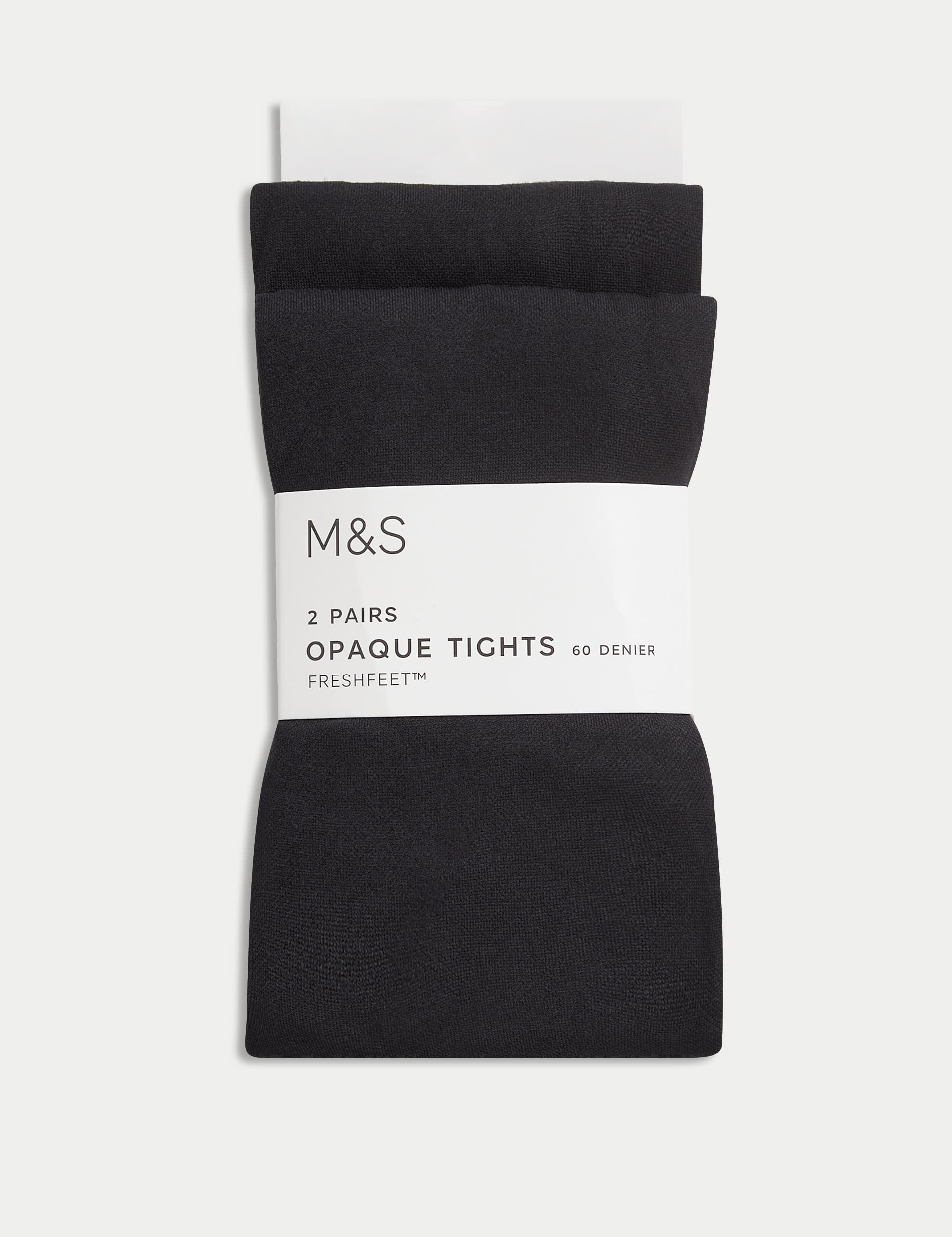 M&S Collection Girls 2 Pack 60 Denier School Tights (3-16 Yrs) - 13-14 - Black, Black,Navy