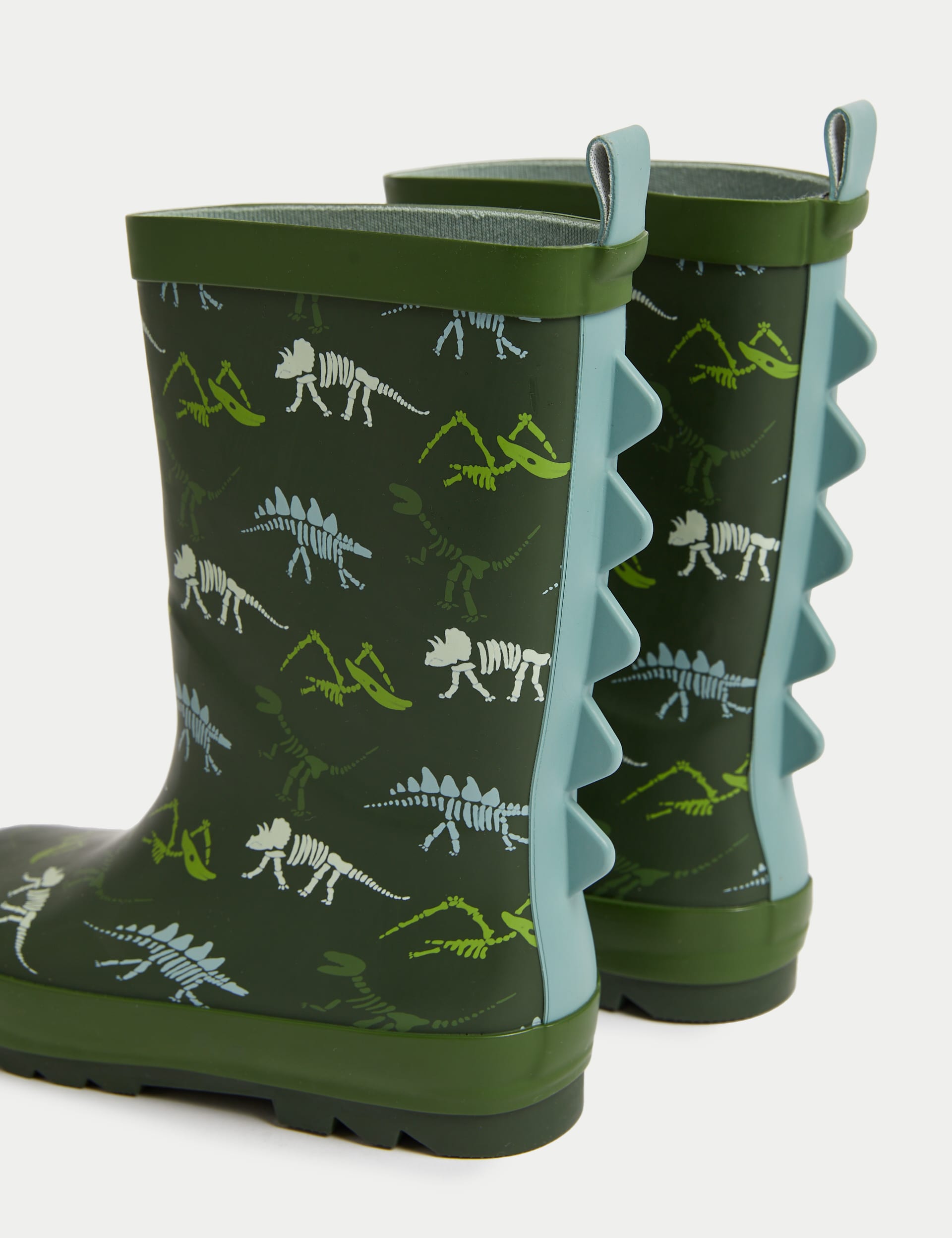 M&S Collection Kids Dinosaur Wellies (4 Small - 2 Large) - 1 L - Green Mix, Green Mix