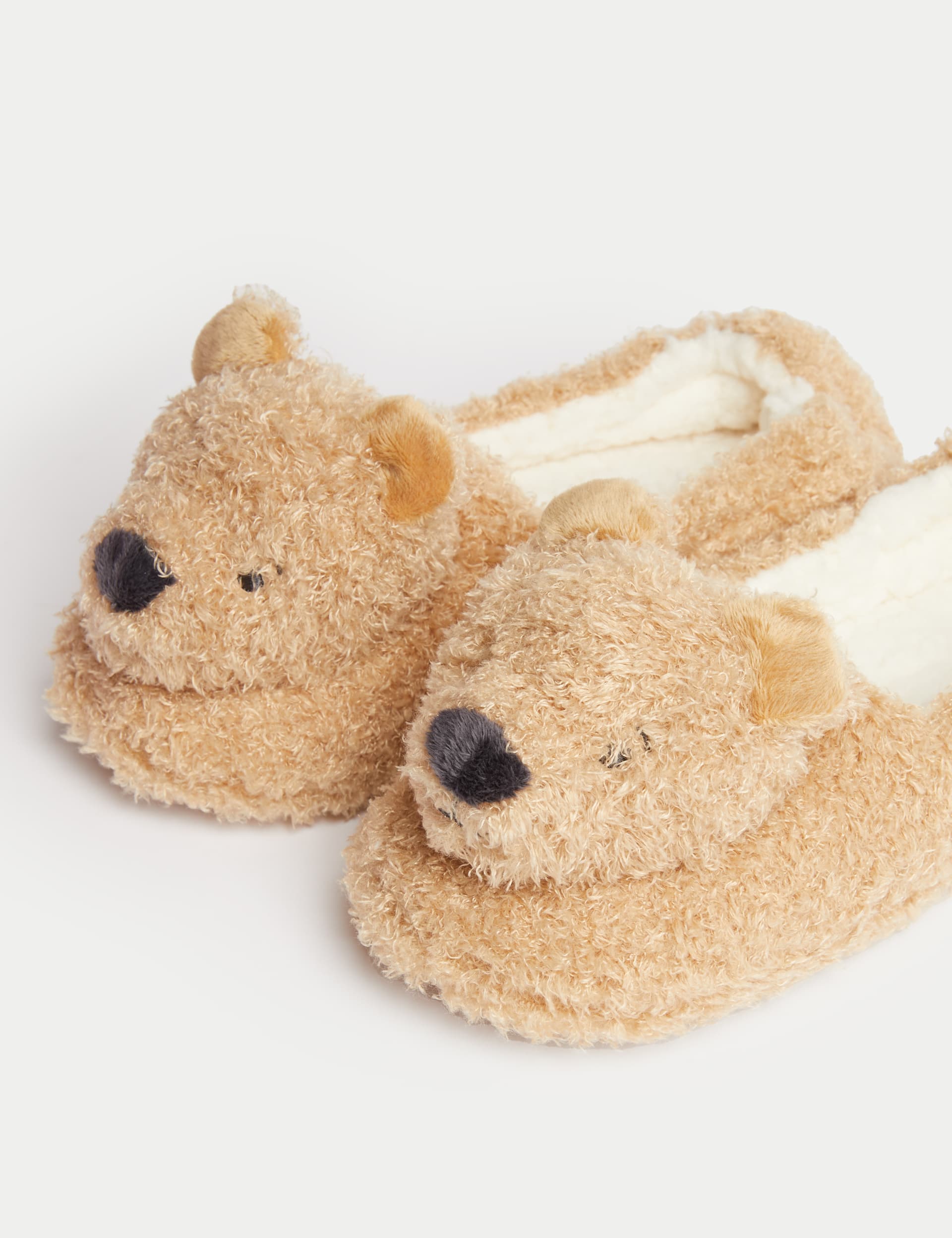 Spencer Bear Kids Spencer Bear Slippers (4 Small - 7 Large) - 5 S - Light Brown, Light Brown