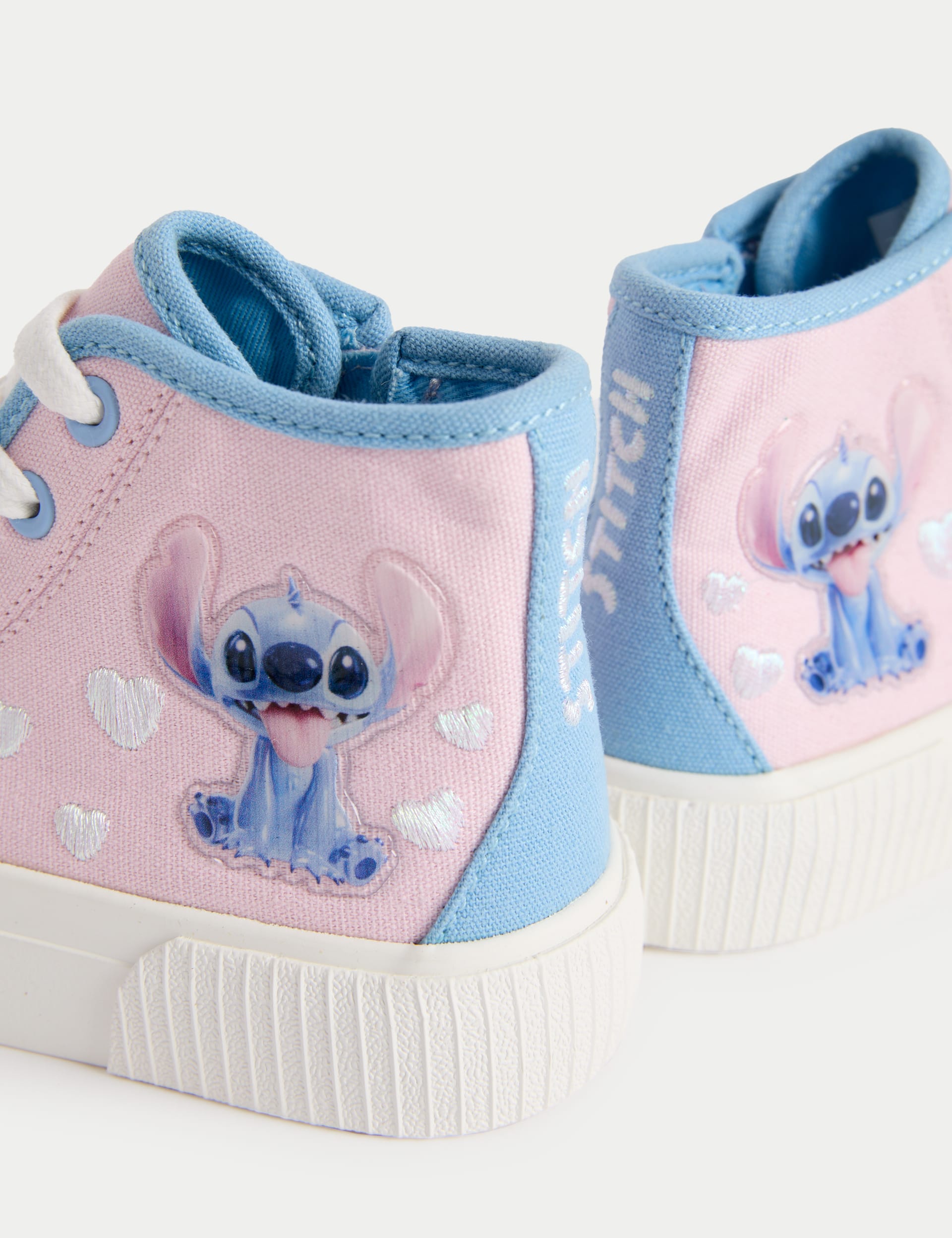 M&S Collection Kids Lilo & Stitch High Top Trainers (4 Small - 2 Large) - 11 SSTD - Lilac, Lilac