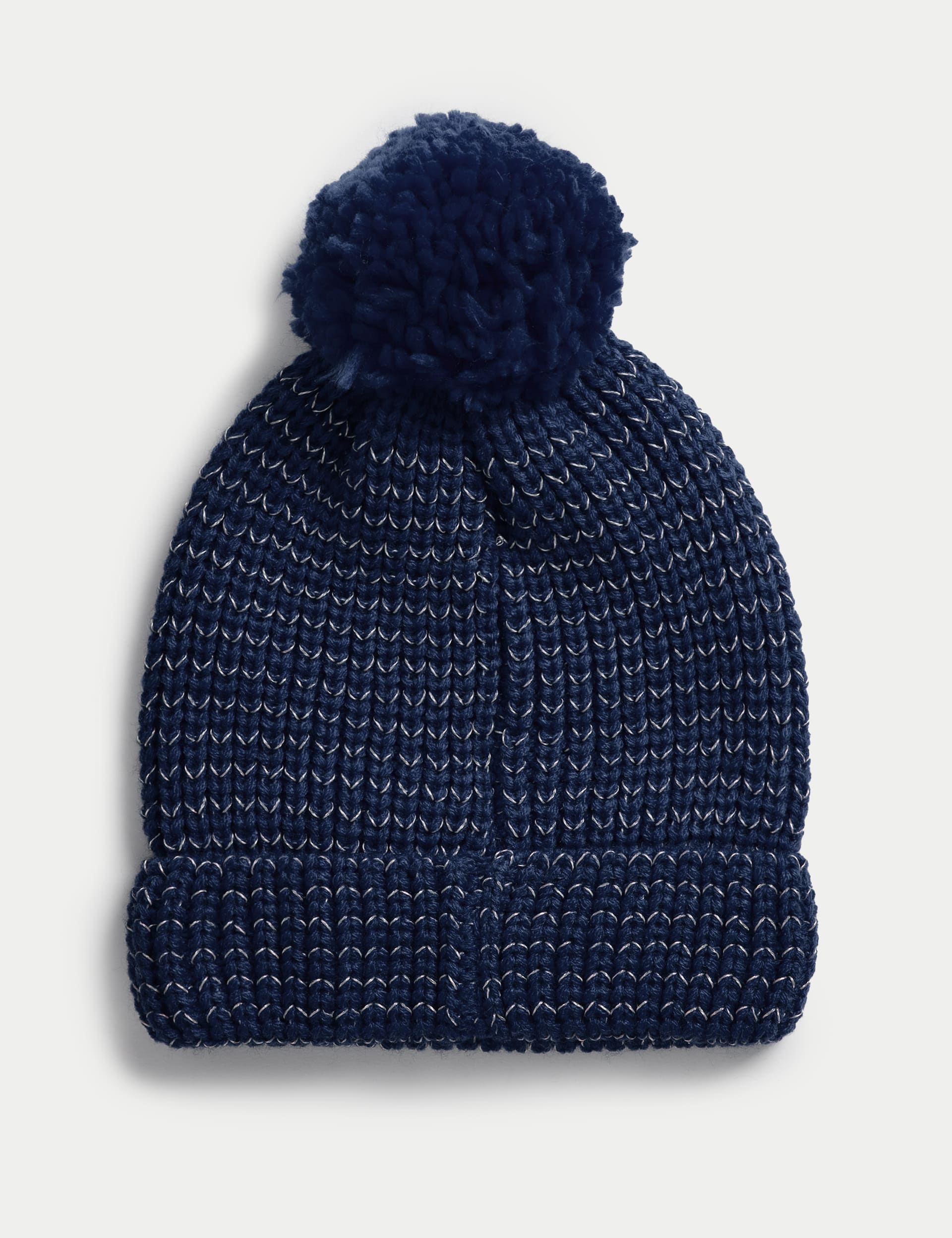 M&S Collection Kids Reflective Winter Hat (1-13 Yrs) - 6-13Y - Indigo, Indigo