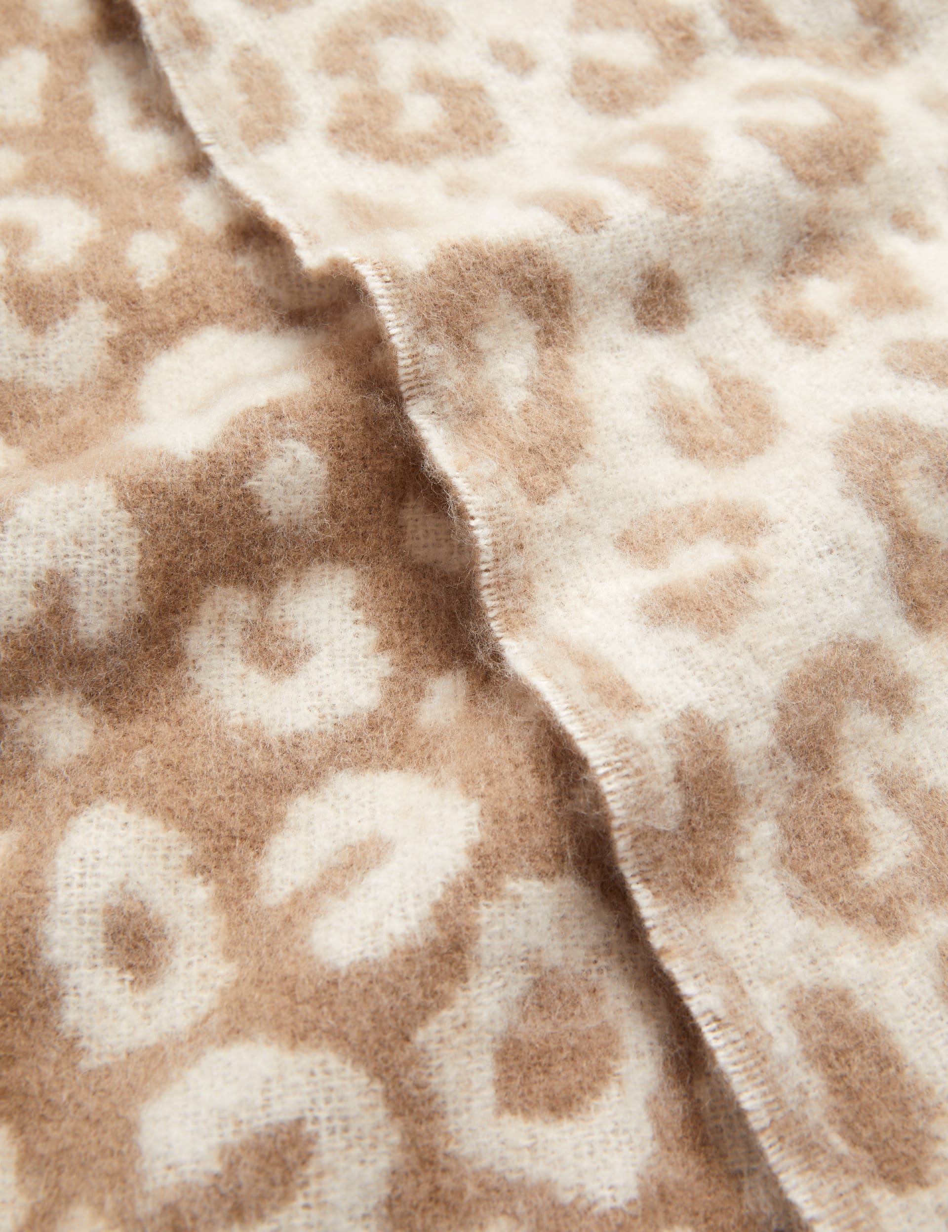 M&S Collection Kids Leopard Print Scarf - Natural Mix, Natural Mix