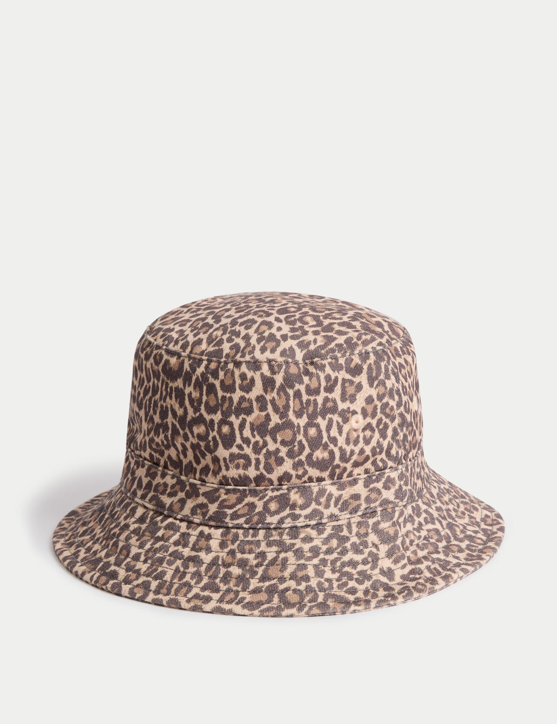 M&S Collection Kids Pure Cotton Bucket Hat (1-13 Yrs) - 6-10y - Brown Mix, Brown Mix