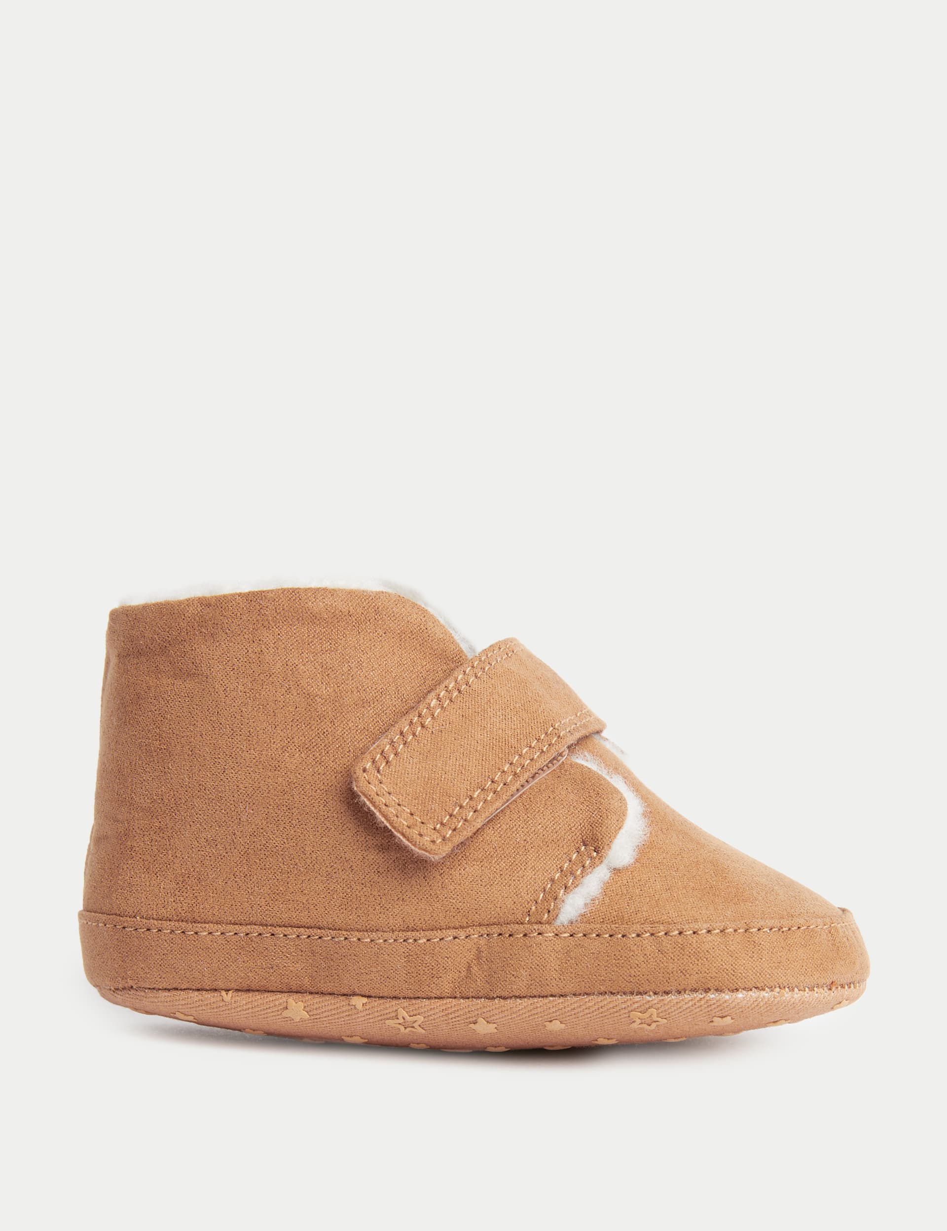 M&S Collection Baby Riptape Boots (0-18 Mths) - 6-12M - Tan, Tan