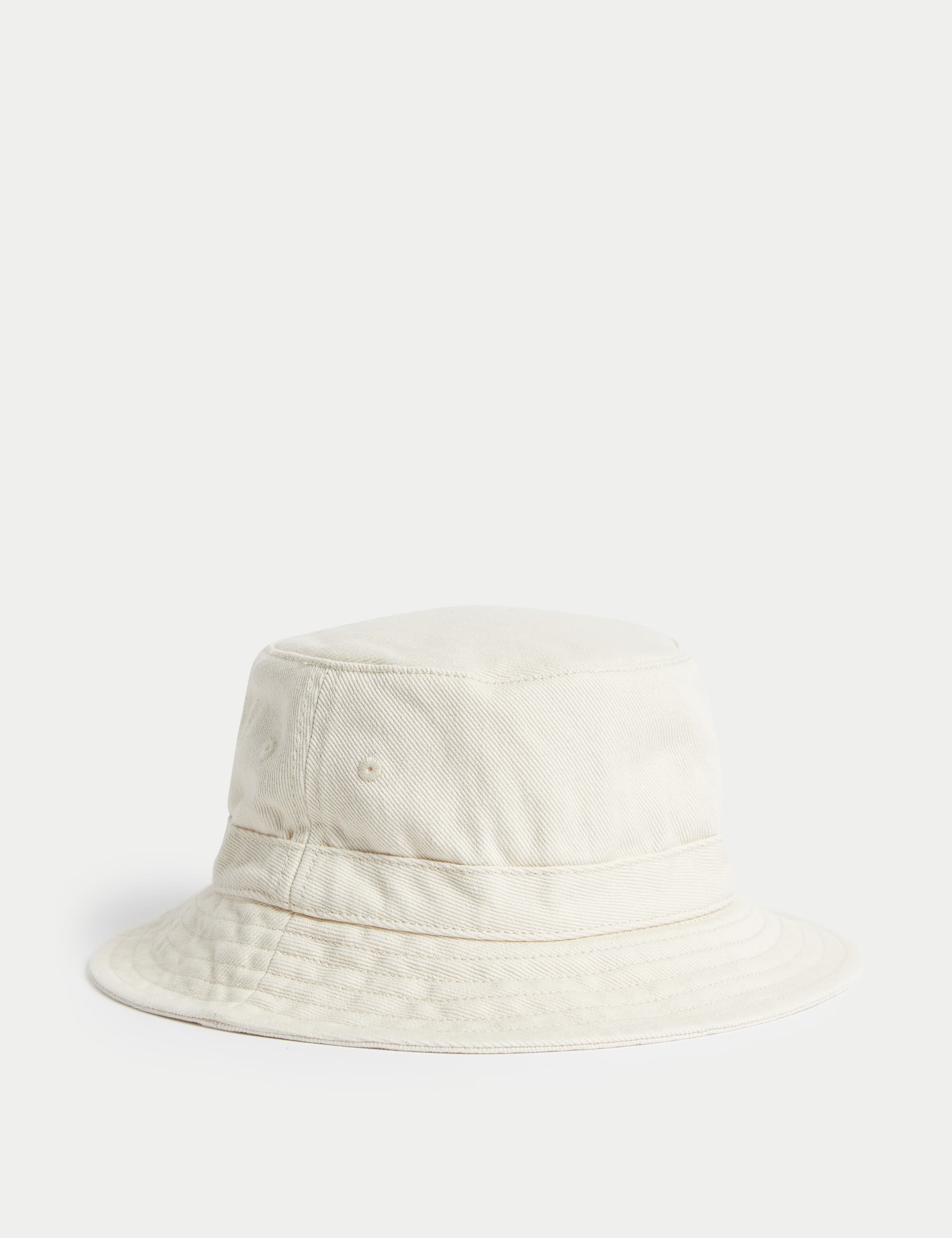 M&S Collection Kids Pure Cotton Plain Sun Hat (1-13 Yrs) - 18-36 - Stone, Stone