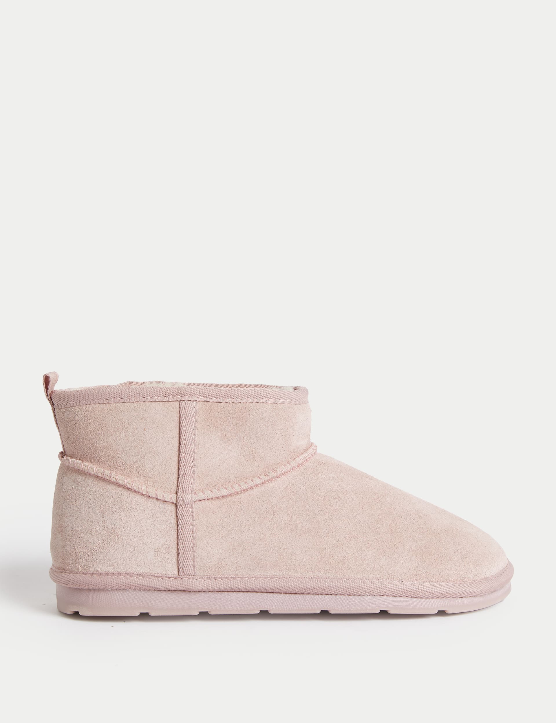 M&S Collection Kids Suede Ankle Boots (4 Small - 6 Large) - 11 SSTD - Pale Pink, Pale Pink,Brown Mix