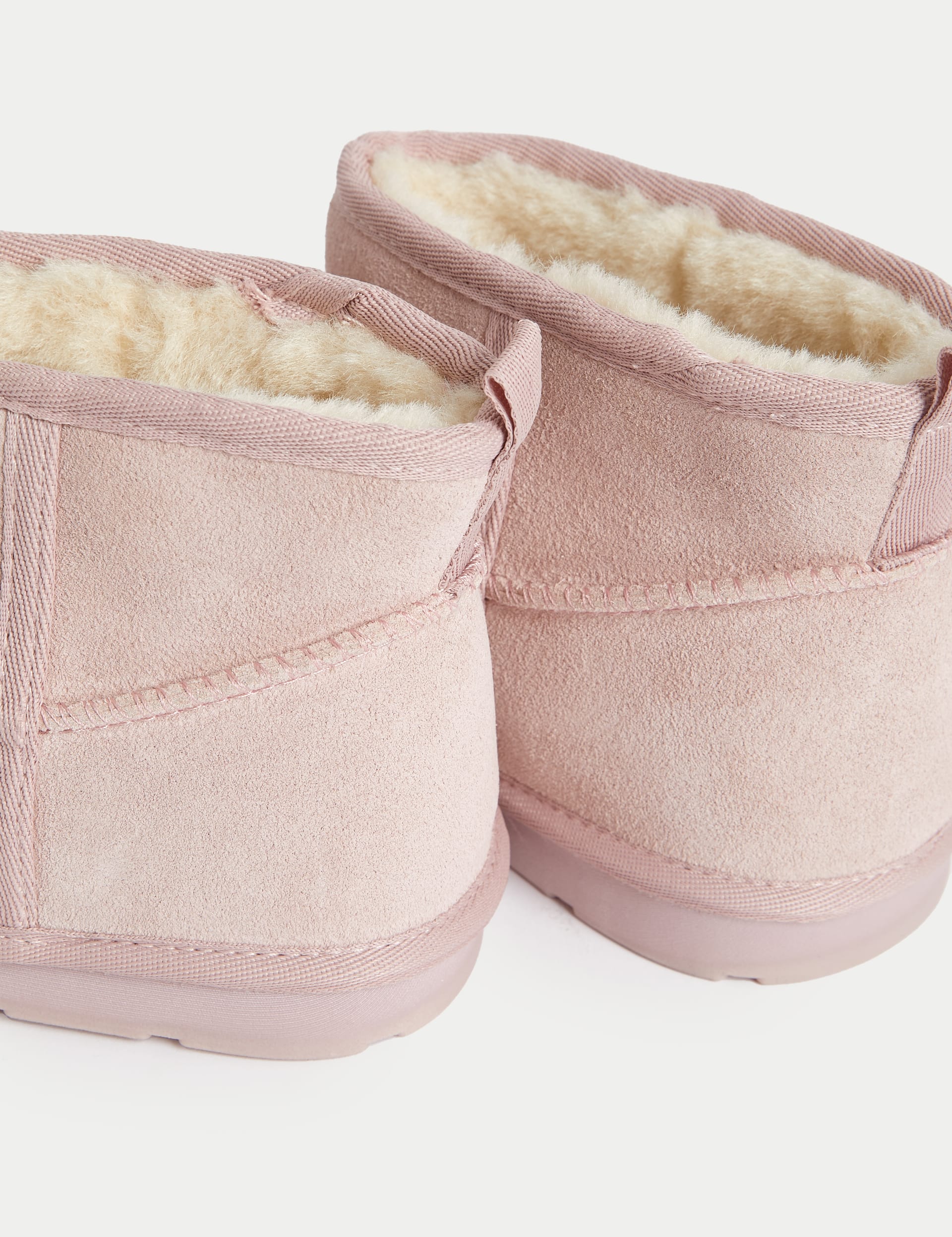 M&S Collection Kids Suede Ankle Boots (4 Small - 6 Large) - 11 SSTD - Pale Pink, Tan,Pale Pink,Brown