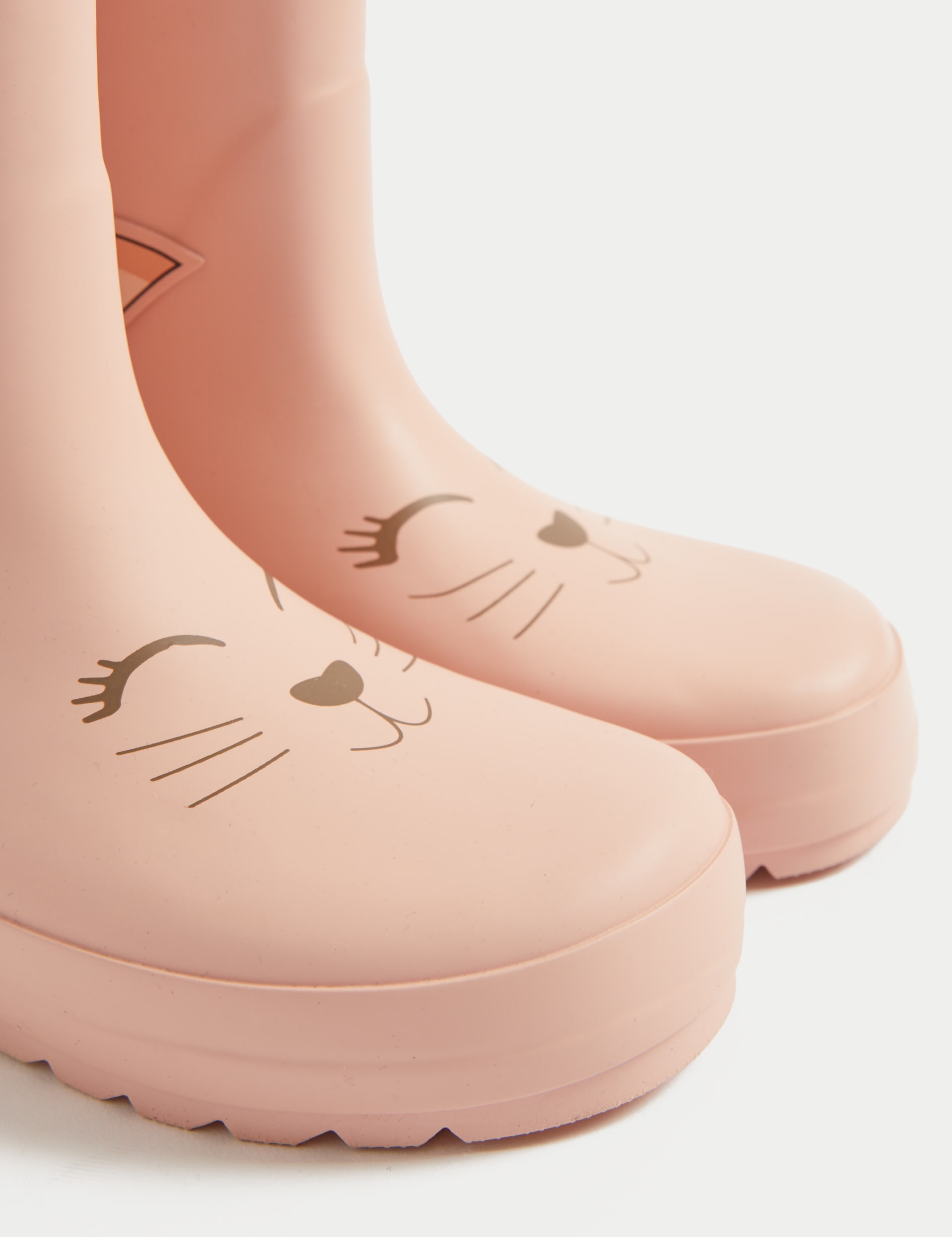 M&S Collection Kids Cat Wellies (4 Small - 2 Large) - 13 S - Pale Pink, Pale Pink