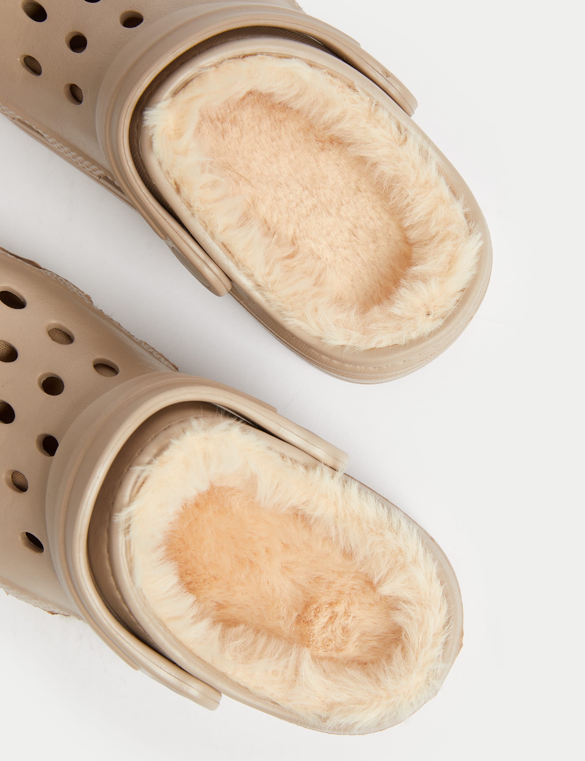 M&S Collection Kids Fur Lined Clogs (4 Small - 6 Large) - 8 S - Oatmeal, Oatmeal