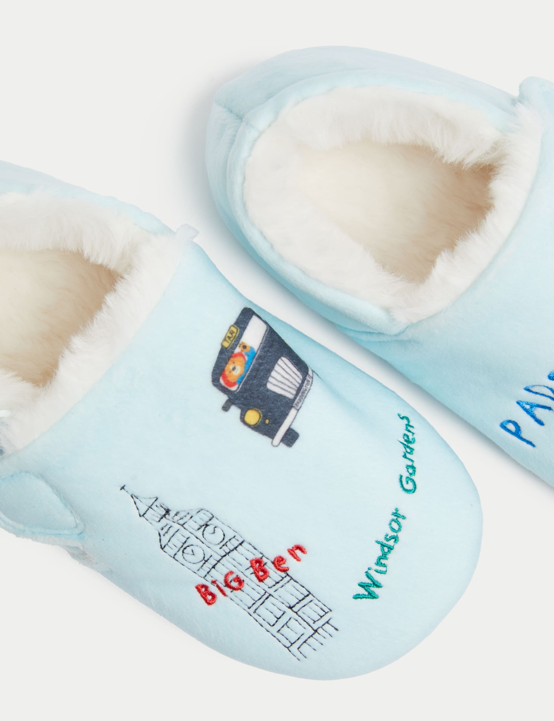 M&S Collection Kids Paddington Slippers (4 Small - 12 Small) - 10 SSTD - Light Blue Mix, Light Blue