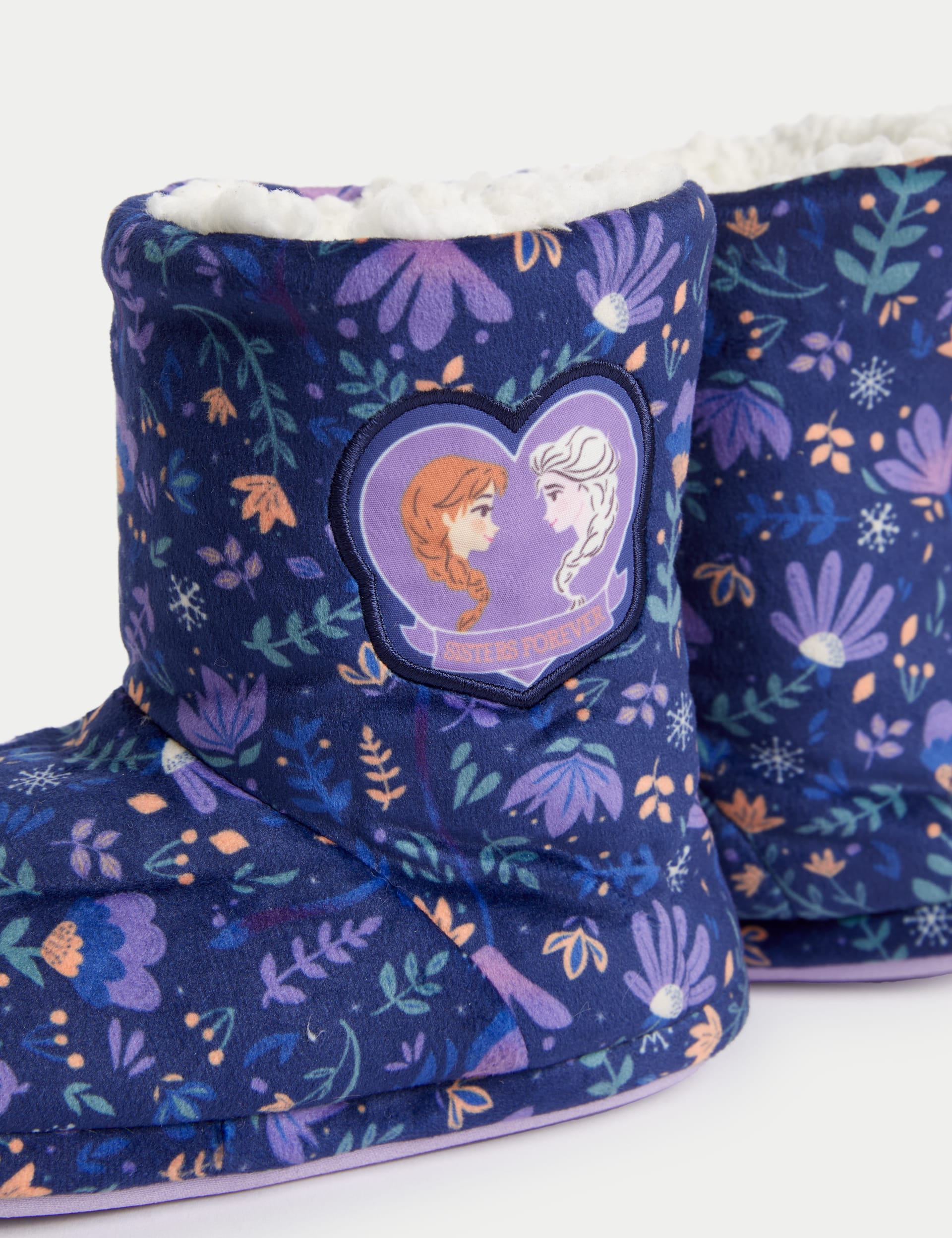 M&S Collection Kids Disney Frozen Slipper Boots (4 Small - 13 Small) - 9 S - Navy Mix, Navy Mix