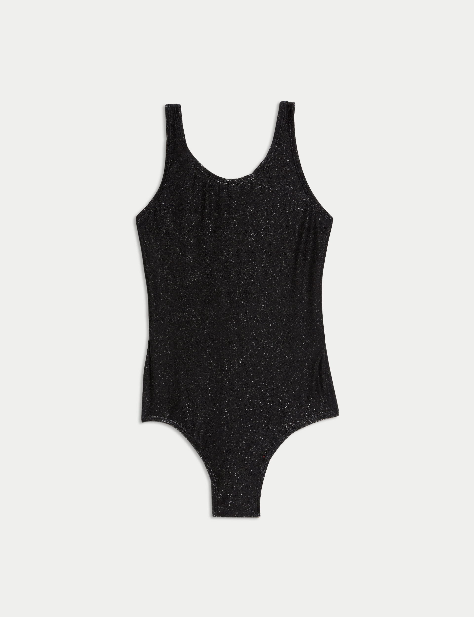 M&S Collection Girls Glitter Swimsuit (6-16 Yrs) - 12-13 - Black Mix, Black Mix