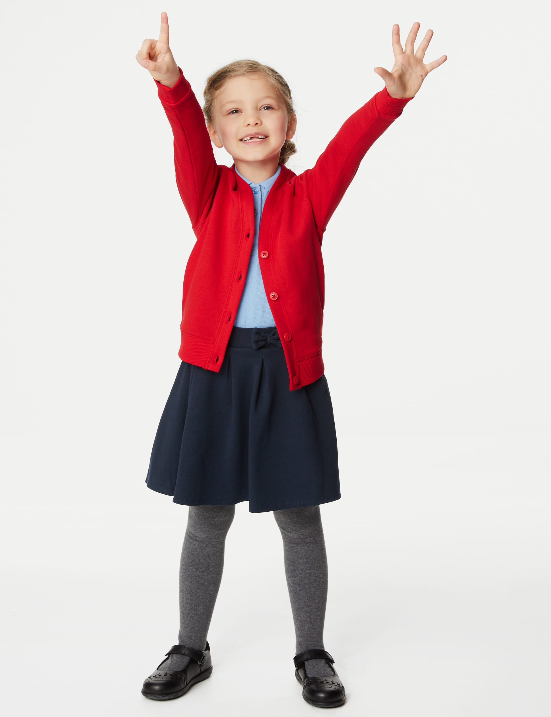 M&S Collection Girls Jersey School Cardigan (2-18 Yrs) - 14-15 - Red, Red,Royal Blue,Navy,Bottle Green