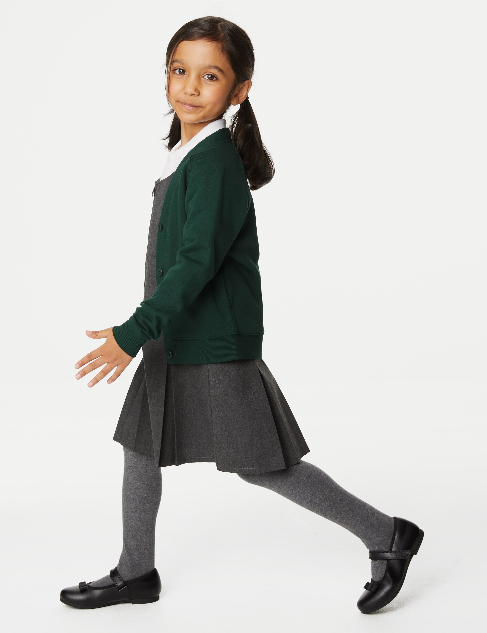 M&S Collection Girls Jersey School Cardigan (2-18 Yrs) - 17-18 - Bottle Green, Navy,Red,Royal Blue,B