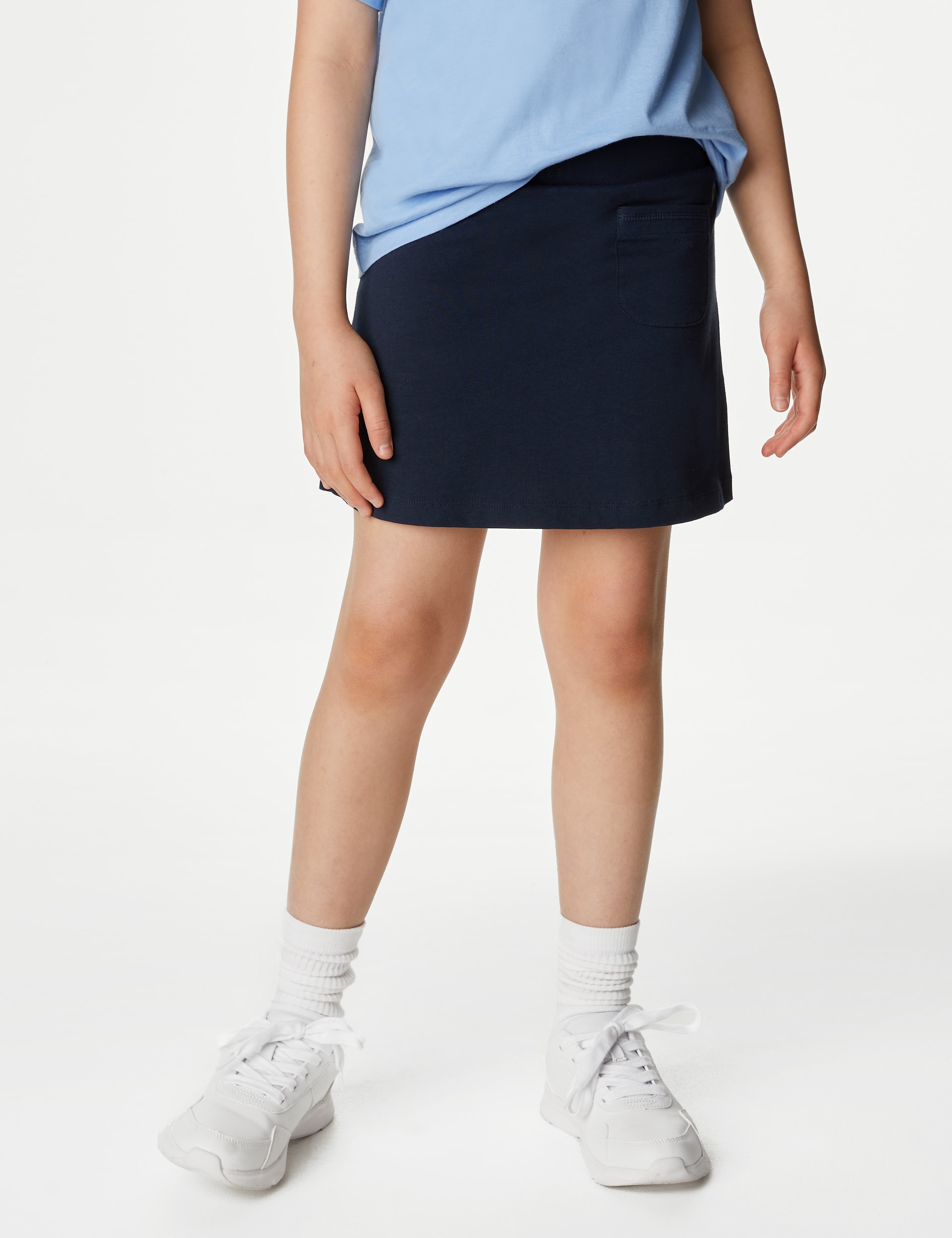 Goodmove Girls Sports School Skorts (2-16 Yrs) - 7-8 Y - Navy, Black,Navy