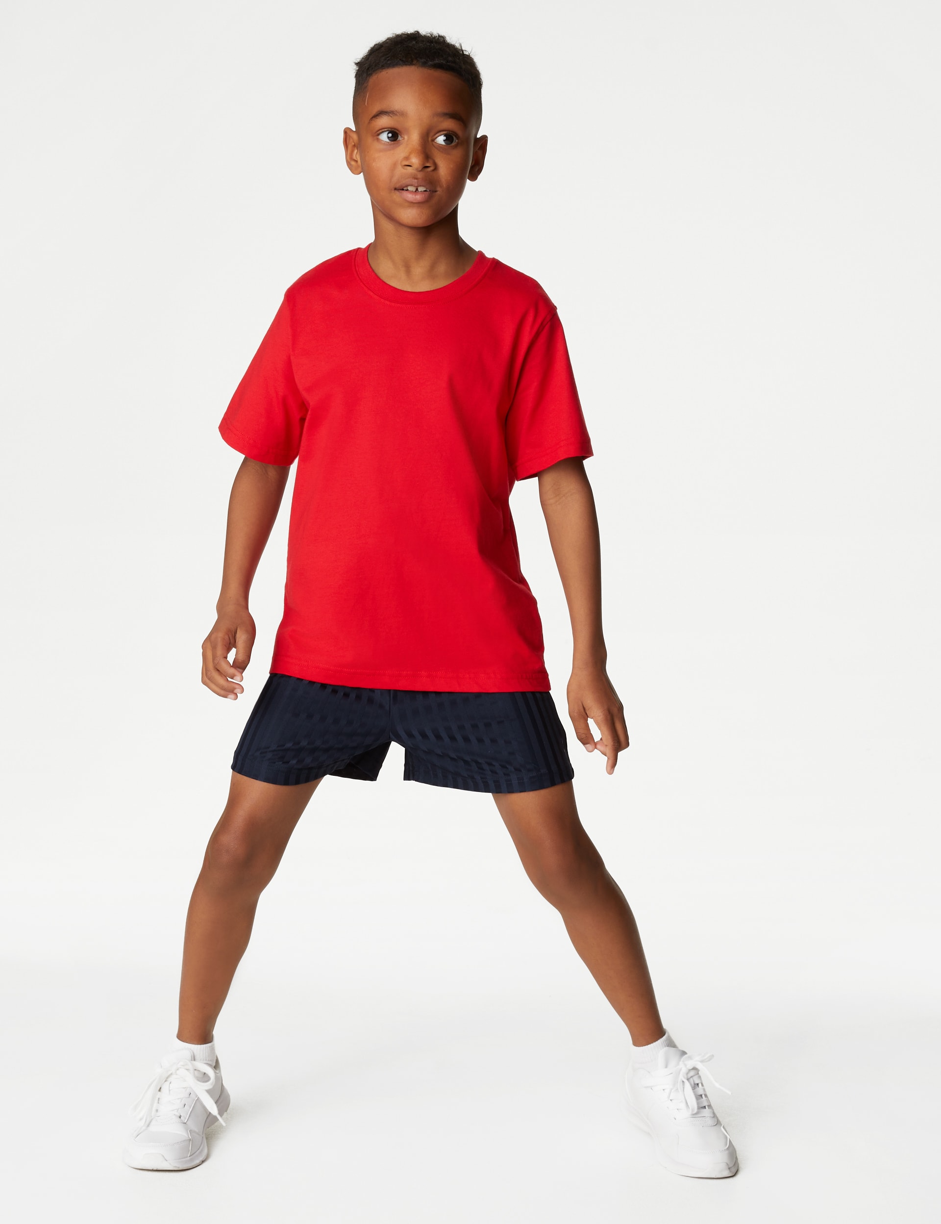 Goodmove Unisex Sports School Shorts (2-16 Yrs) - 14-15 - Navy, Navy,Red