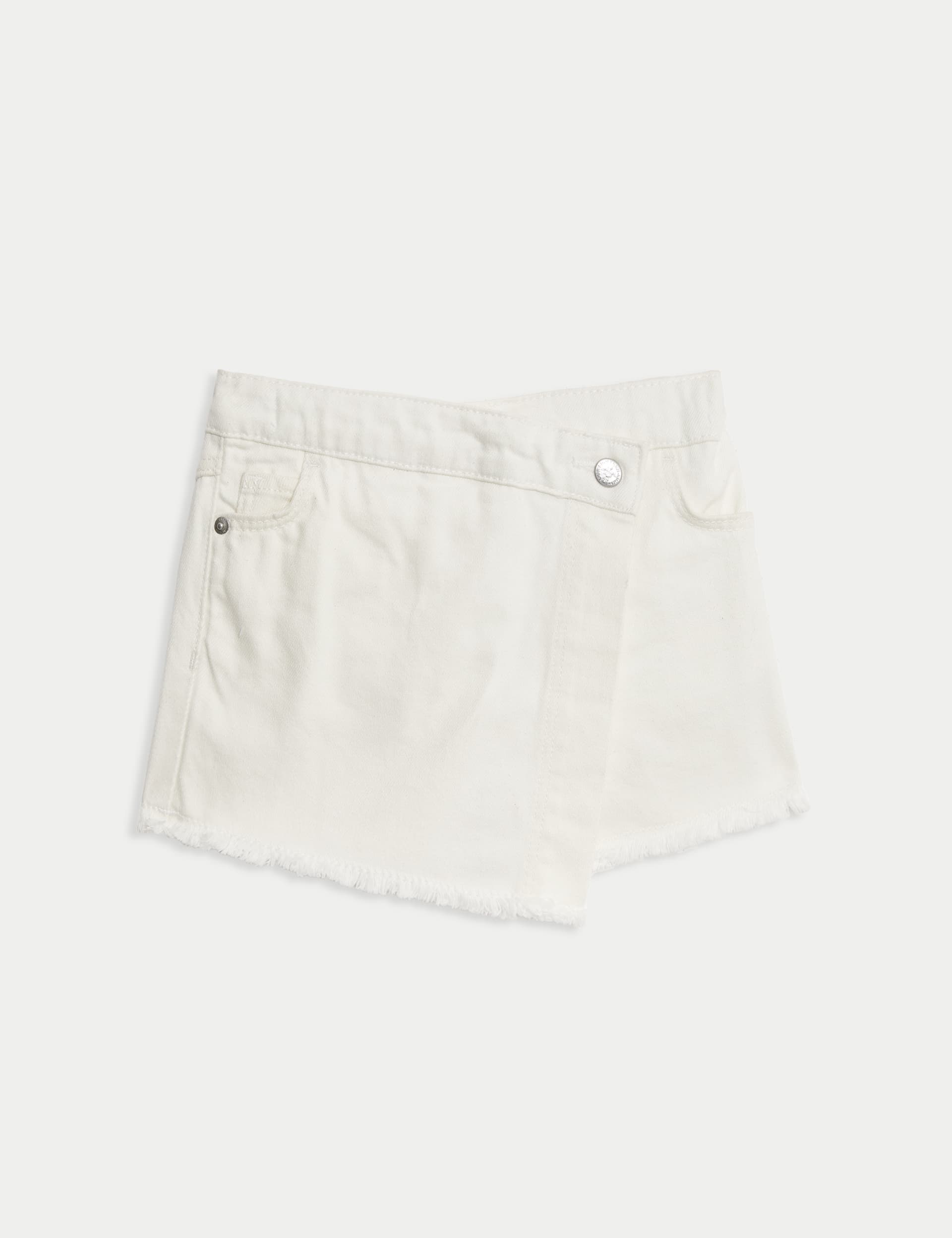 M&S Collection Girls Denim Skort (2-16 Yrs) - 6-7 Y - Neutral, Neutral