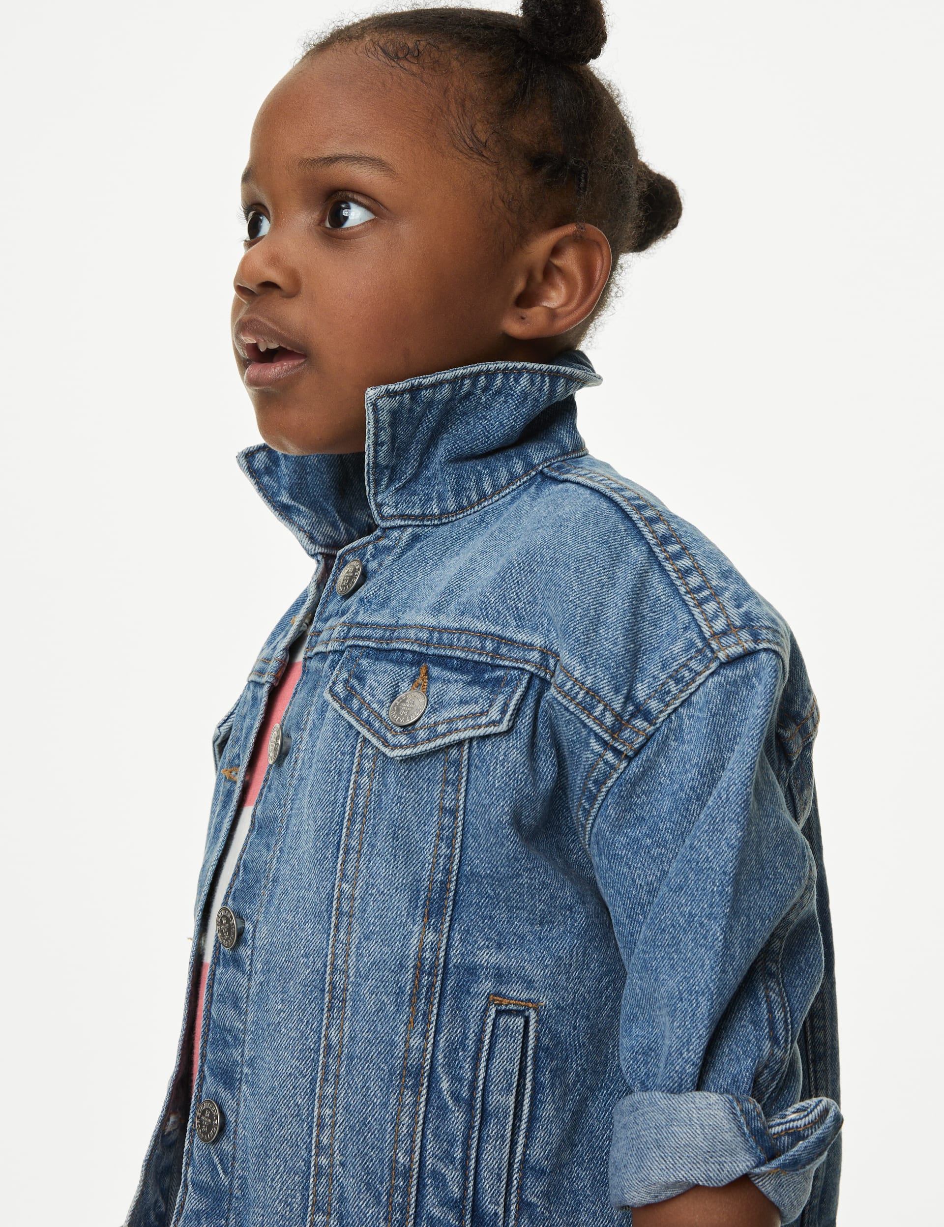 M&S Collection Girls Denim Jacket (2-8 Yrs) - 2-3 Y, Denim