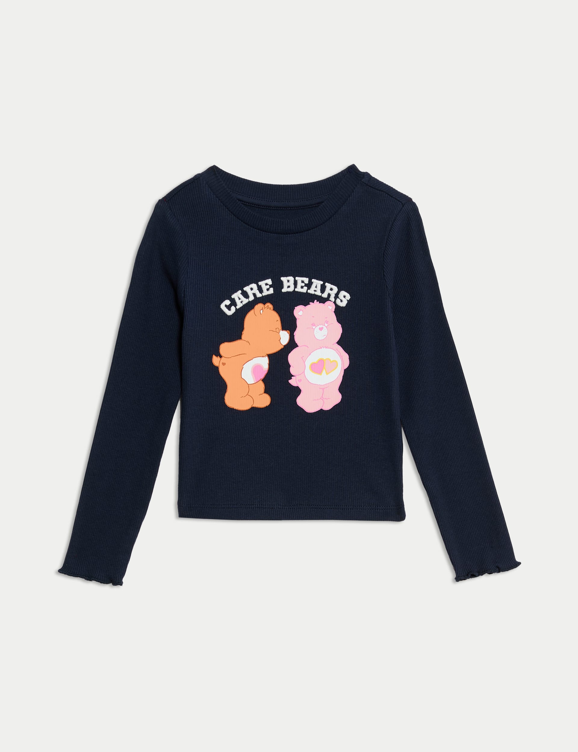 M&S Collection Girls Cotton Rich Care Bears Top (2-8 Yrs) - 5-6 Y - Navy Mix, Navy Mix