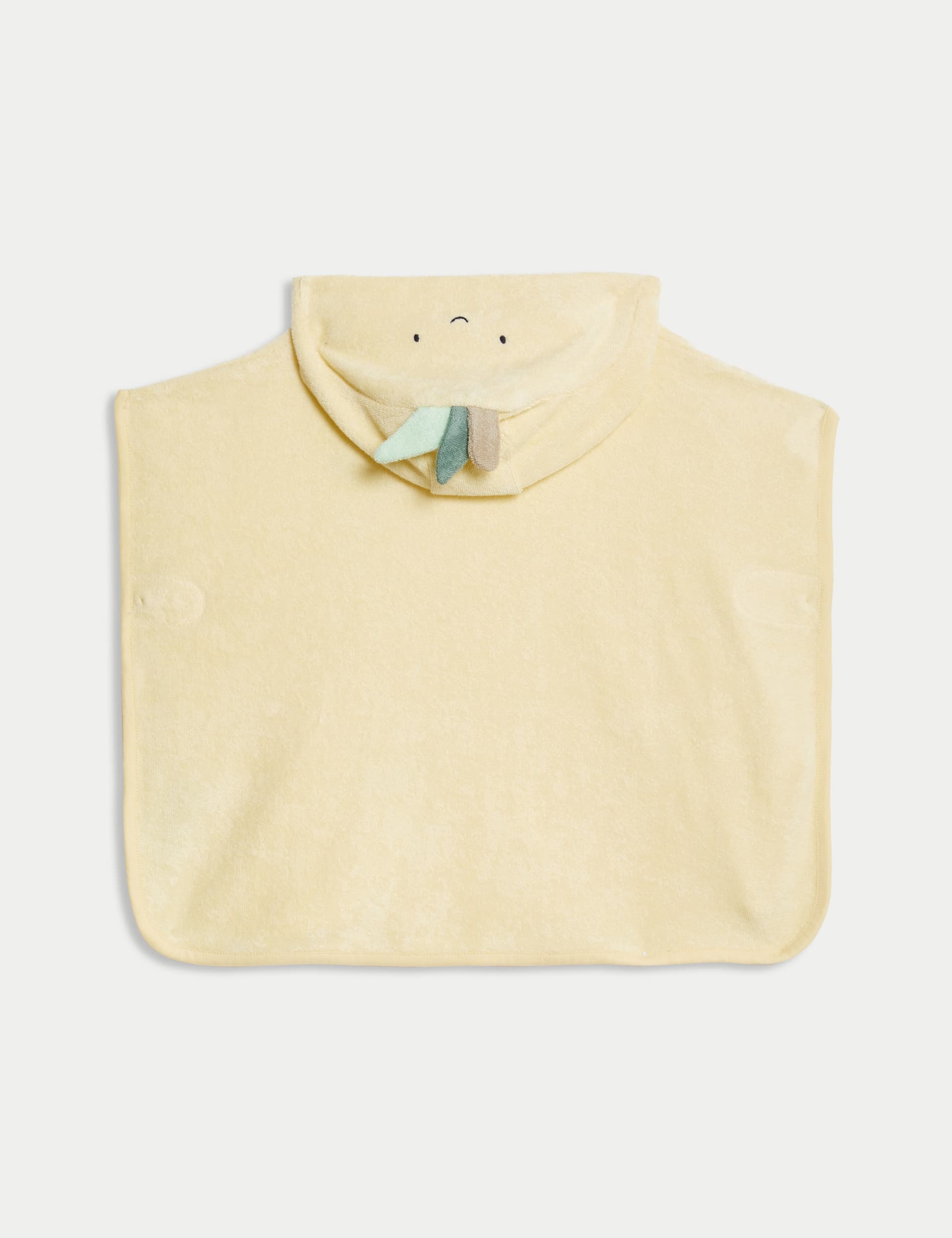 M&S Collection Girls Pure Cotton Lemon Towelling Poncho (0-3 Yrs) - 6-18M - Yellow Mix, Yellow Mix