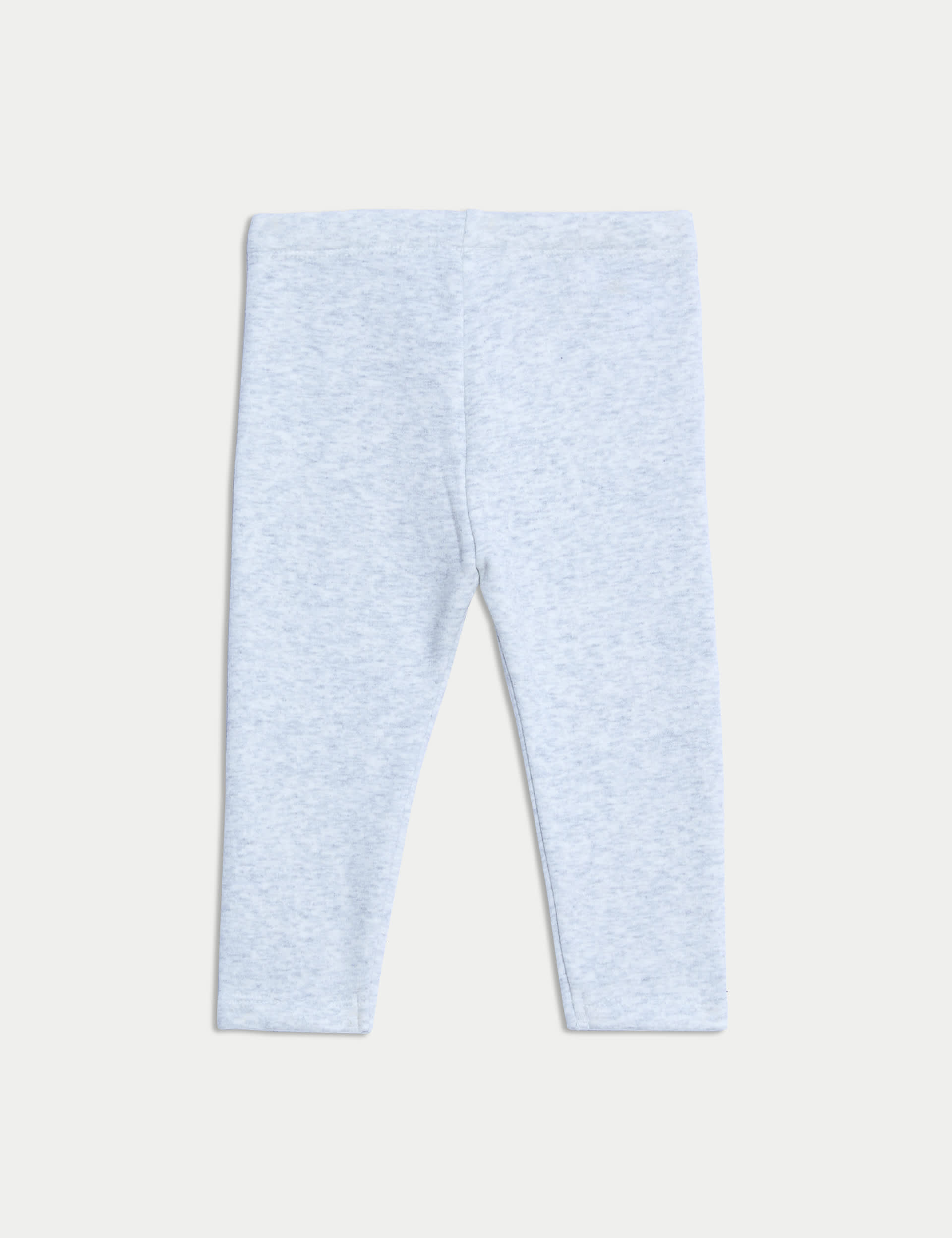 M&S Collection Girls Cotton Blend Fleece Lined Cosy Leggings (0 Mths-6 Yrs) - 5-6Y - Grey Marl, Grey