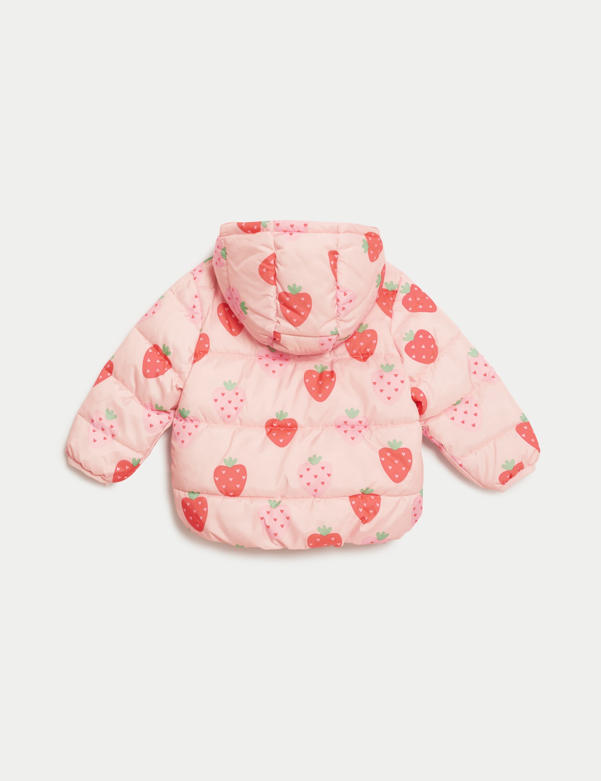 M&S Collection Girls Stormwear Strawberry Padded Jacket (0-3 Yrs) - 12-18 - Blush, Blush