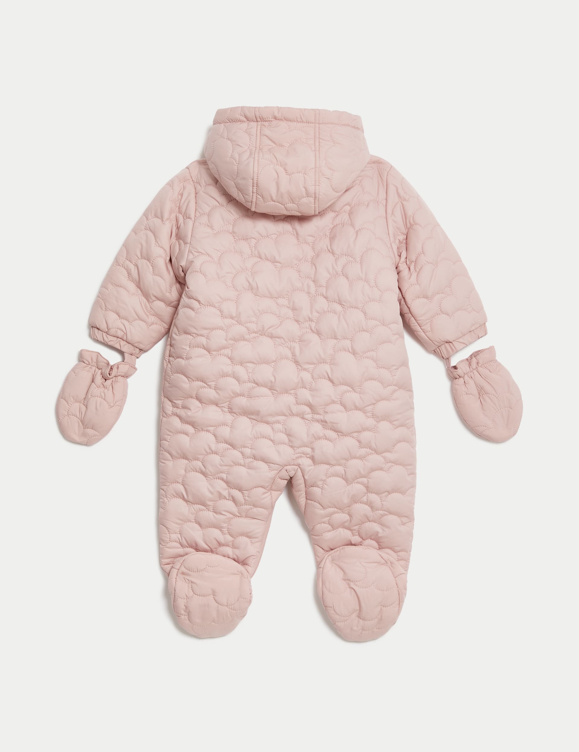 M&S Collection Girls Padded Snowsuit (0-3 Yrs) - 3-6 M - Pink, Pink