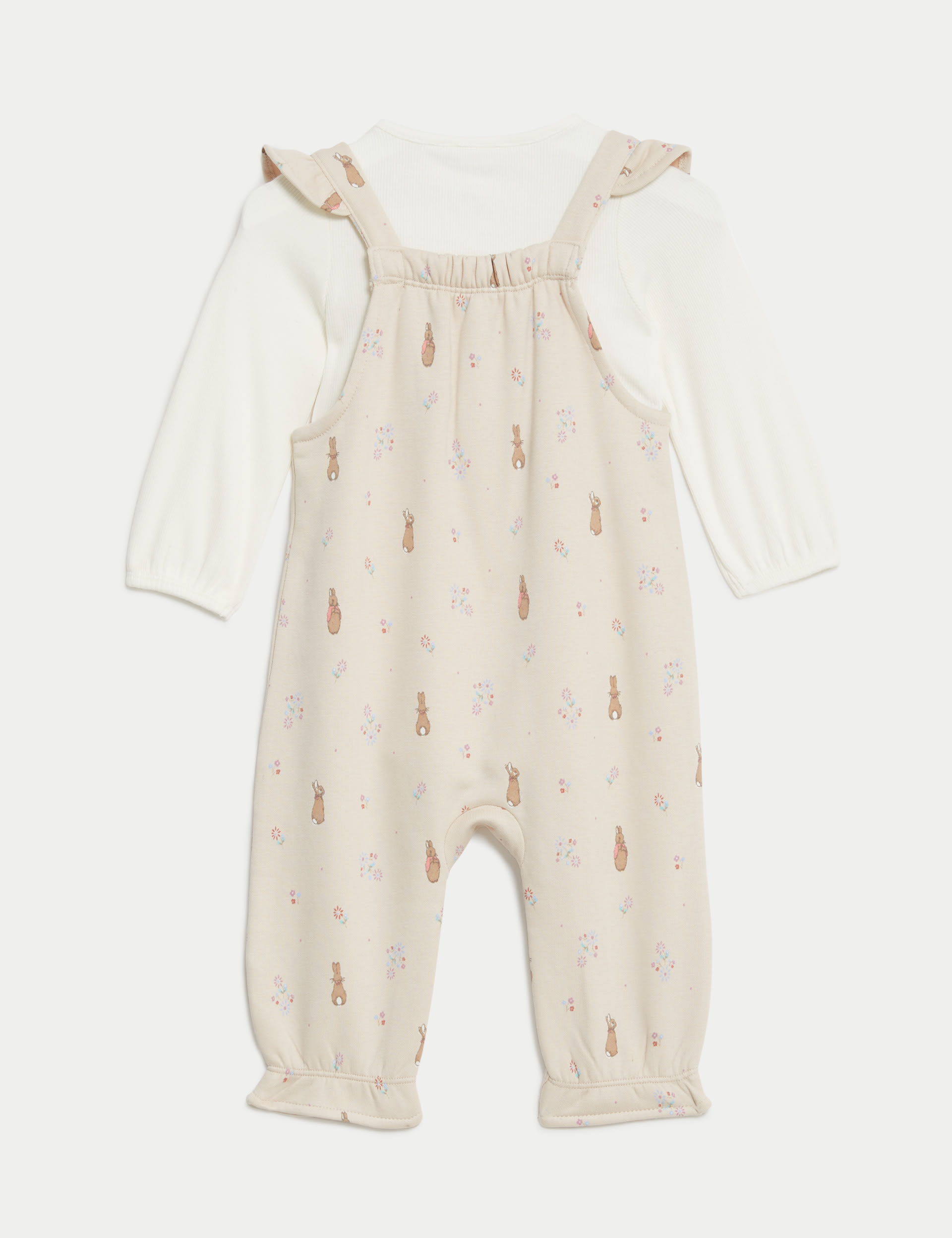 M&S Collection Girls Cotton Rich Peter Rabbit Dungaree Outfit (0-3 Yrs) - 2-3Y - Calico Mix, Calico