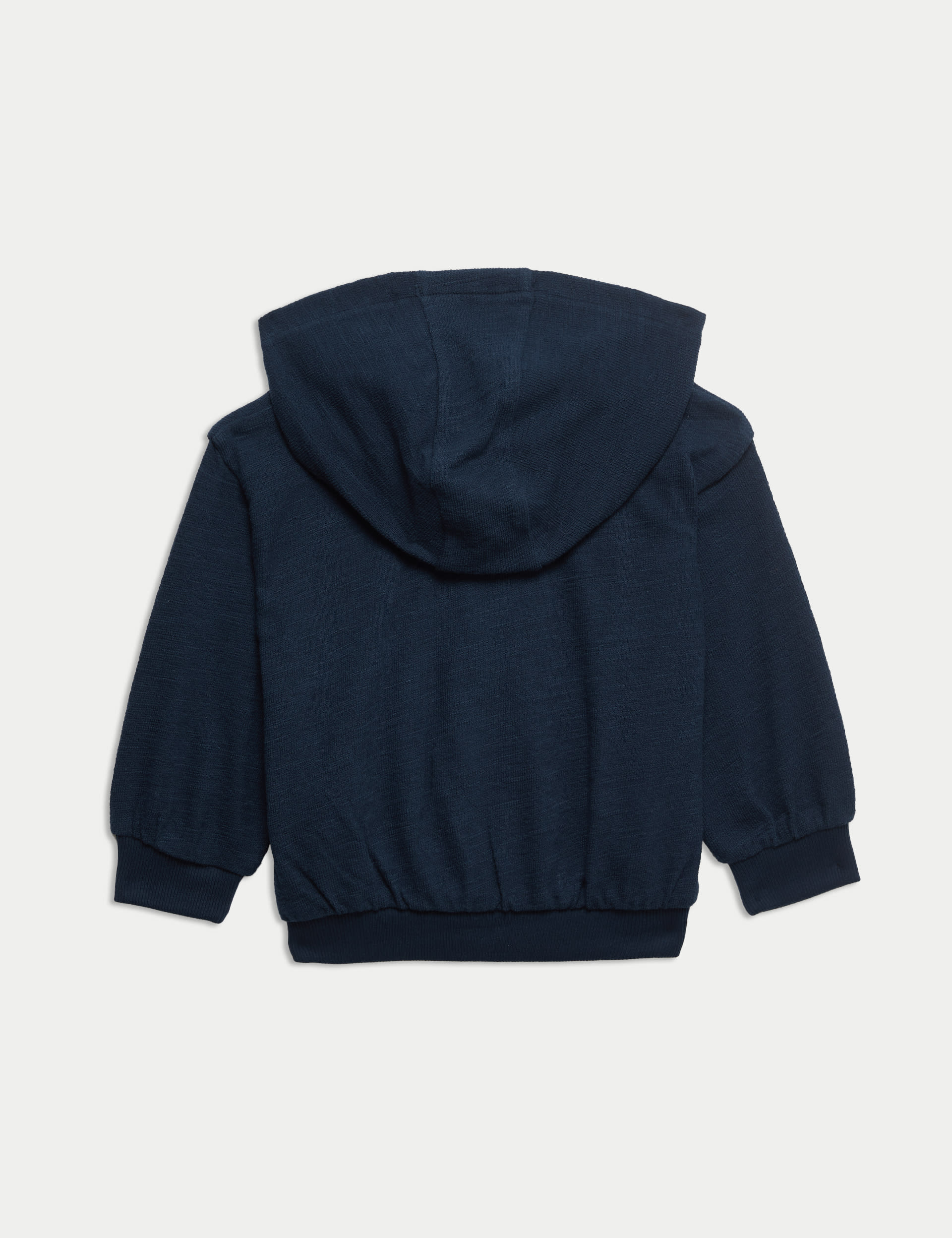 M&S Collection Boys Pure Cotton Zip Hoodie (0-6 Yrs) - 12-18 - Navy, Pale Blue,Navy,Charcoal