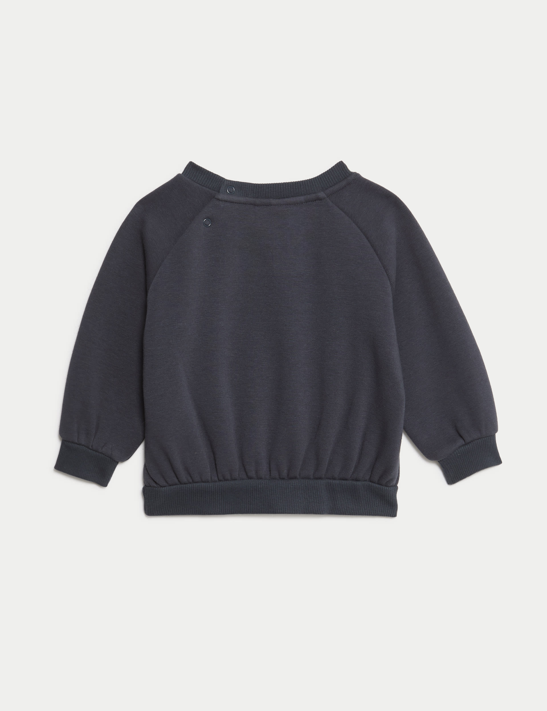 M&S Collection Boys Cotton Blend Sweatshirt (0-3 Yrs) - 12-18 - Charcoal, Charcoal,Grey Marl,Brown