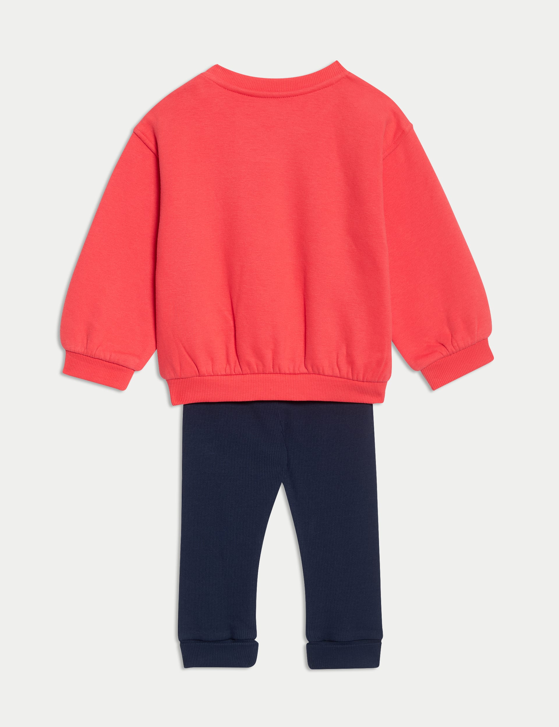 M&S Collection Boys 2pc Cotton Rich Top & Bottom Outfit (0-3 Yrs) - 12-18 - Red Mix, Red Mix