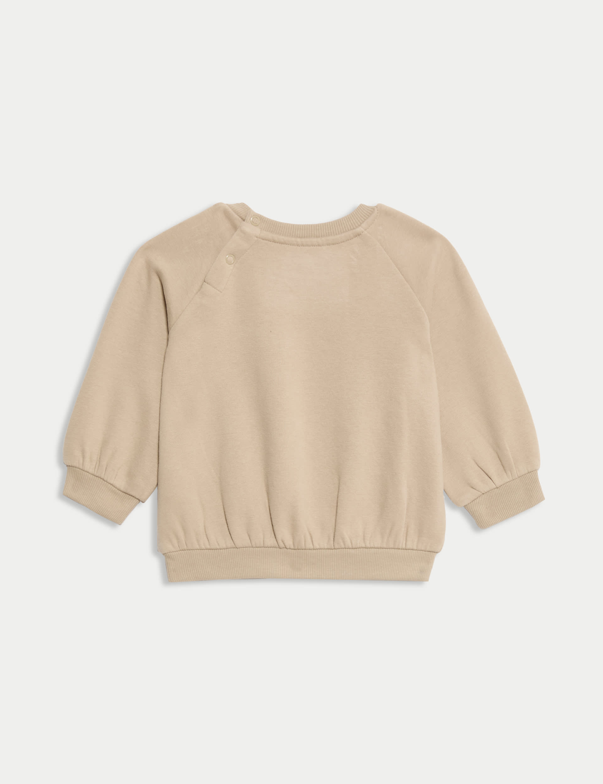 M&S Collection Girls Cotton Rich Love & Hugs Slogan Sweatshirt (0-3 Yrs) - 12-18 - Cream, Cream