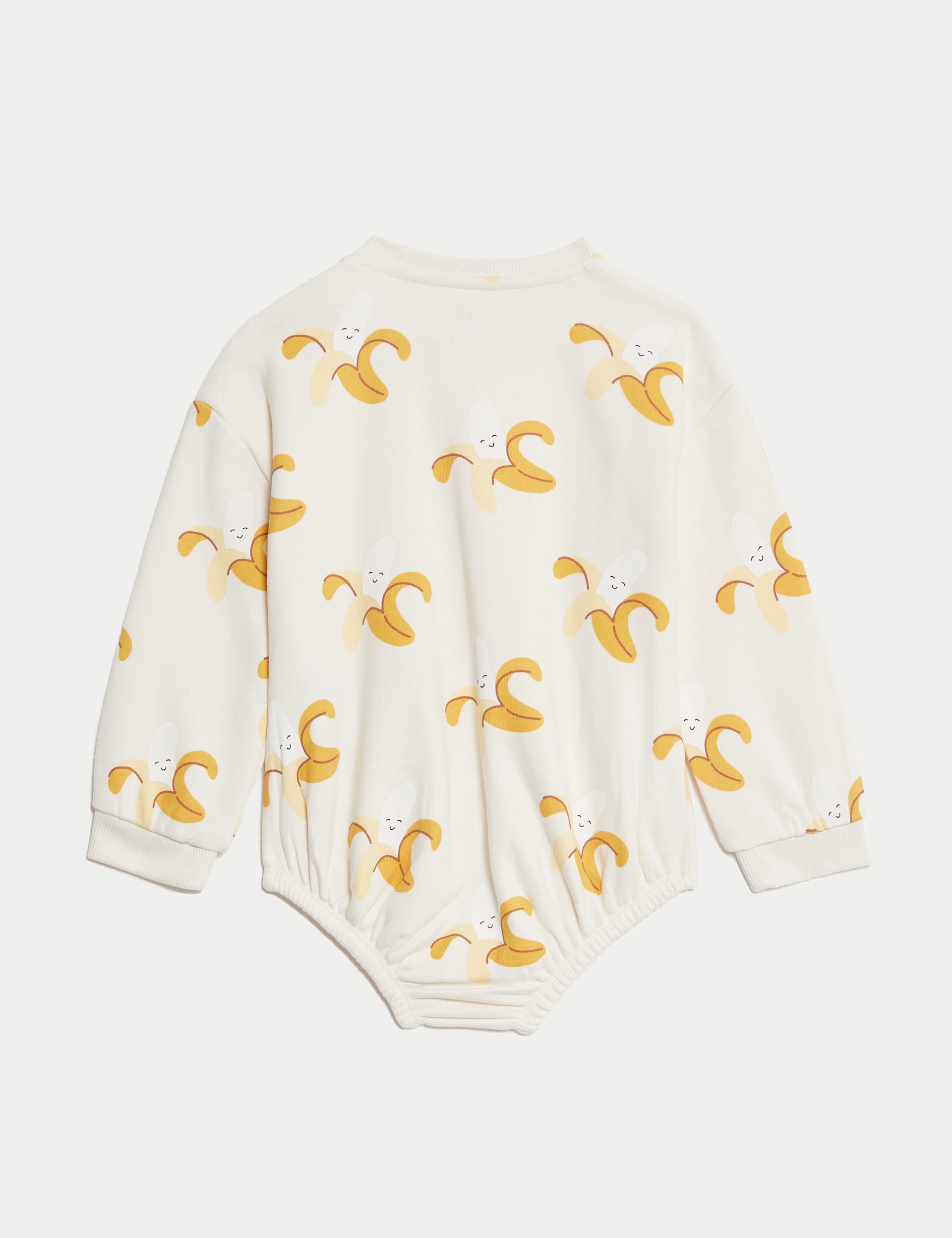 M&S Collection Girls Cotton Rich Banana Bodysuit (0-3 Yrs) - 12-18 - Cream, Cream