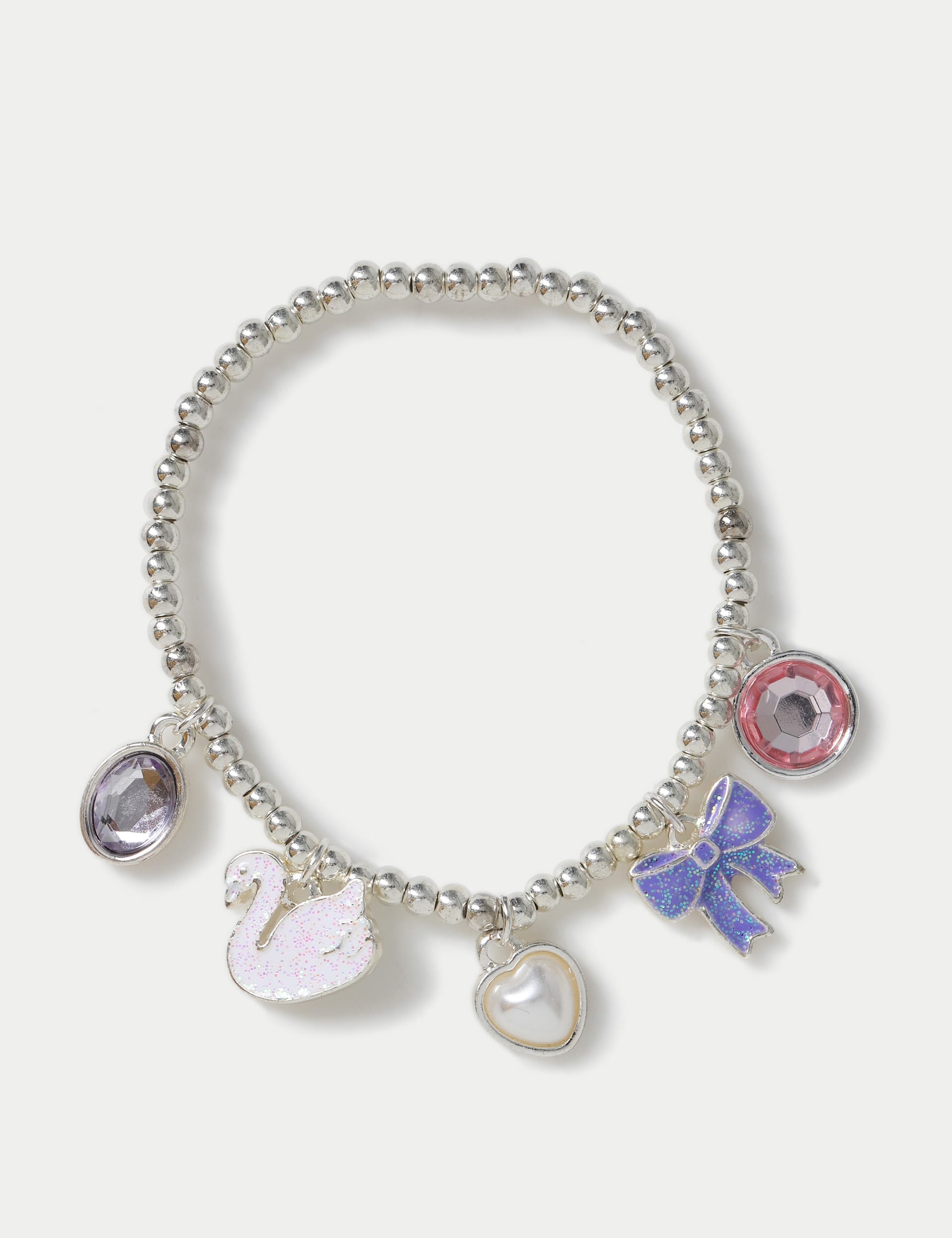 M&S Collection Multi Charm Wristwear - Silver, Silver