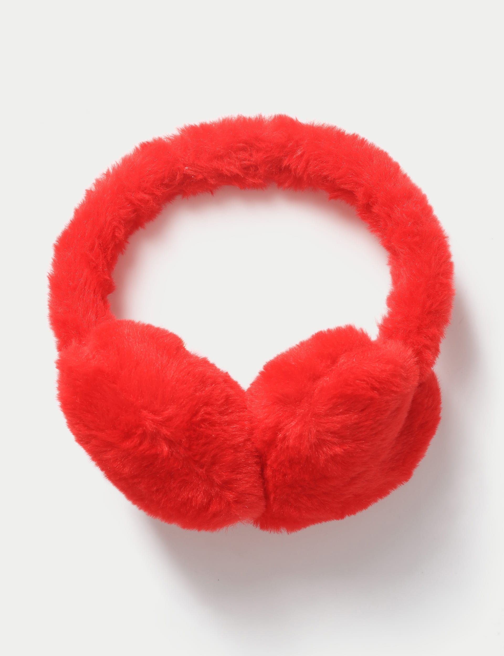 M&S Collection Girls Burgandy Fur Earmuffs - Red, Burgundy,Red