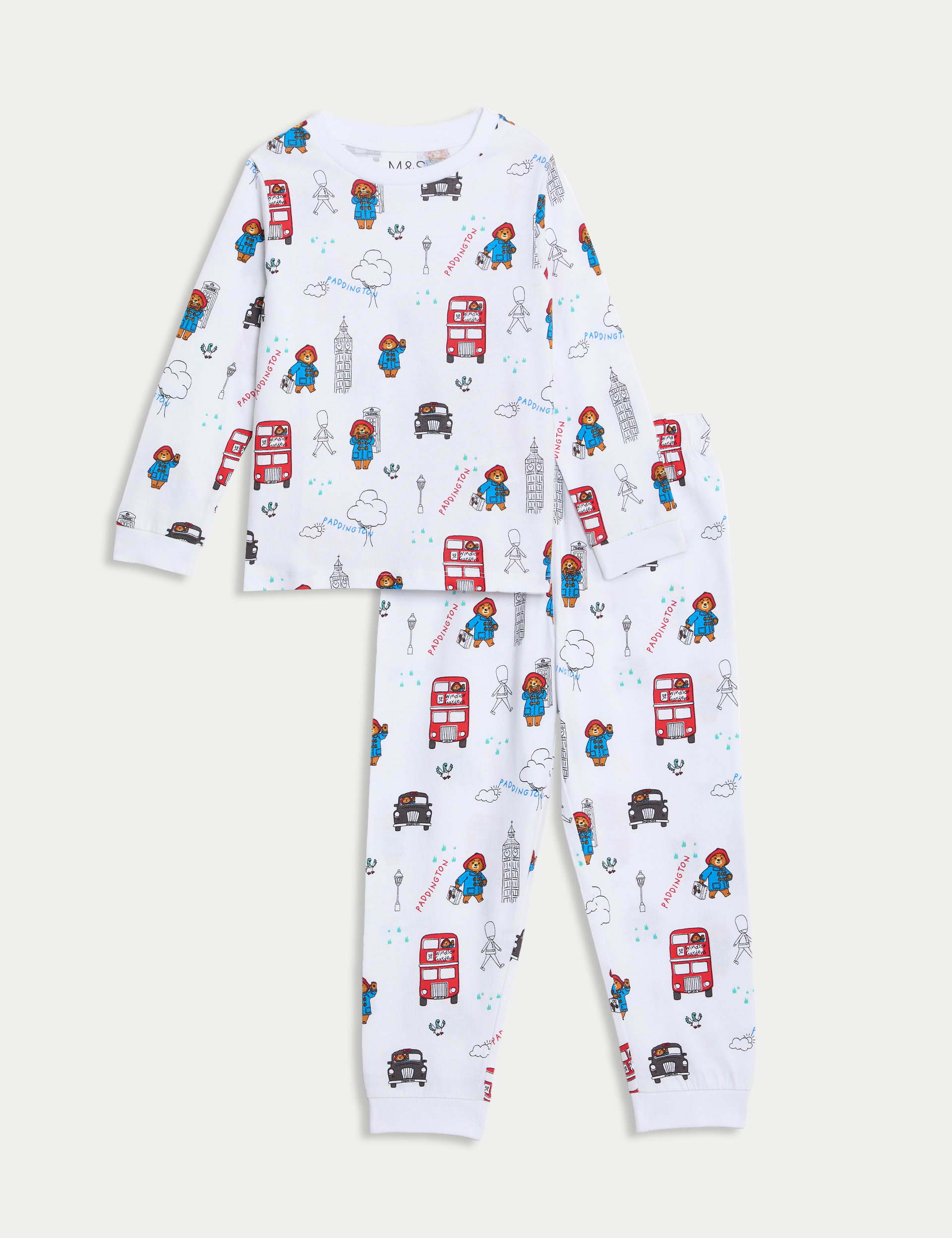 M&S Collection Boys Pure Cotton Paddington™ Pyjamas (1-7 Yrs) - 5-6 Y - Ivory, Ivory