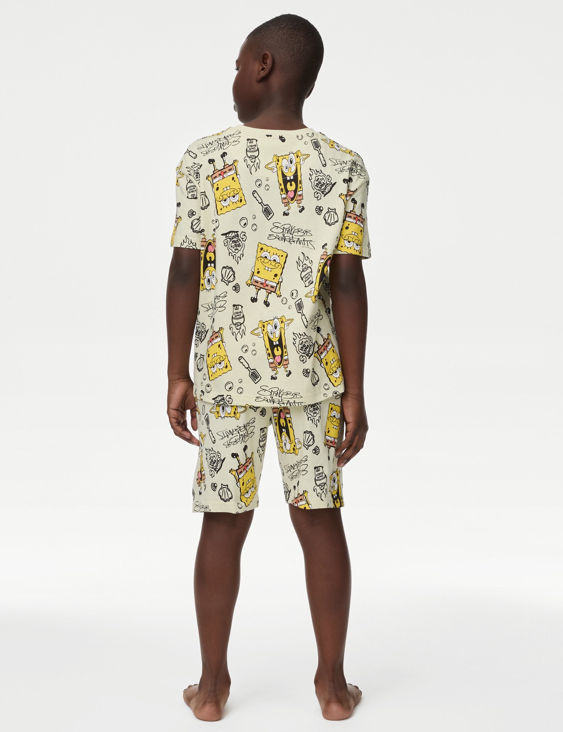 M&S Collection Boys SpongeBob Squarepants Short Pyjamas (6-16 Yrs) - 8-9 Y - Green Mix, Green Mix