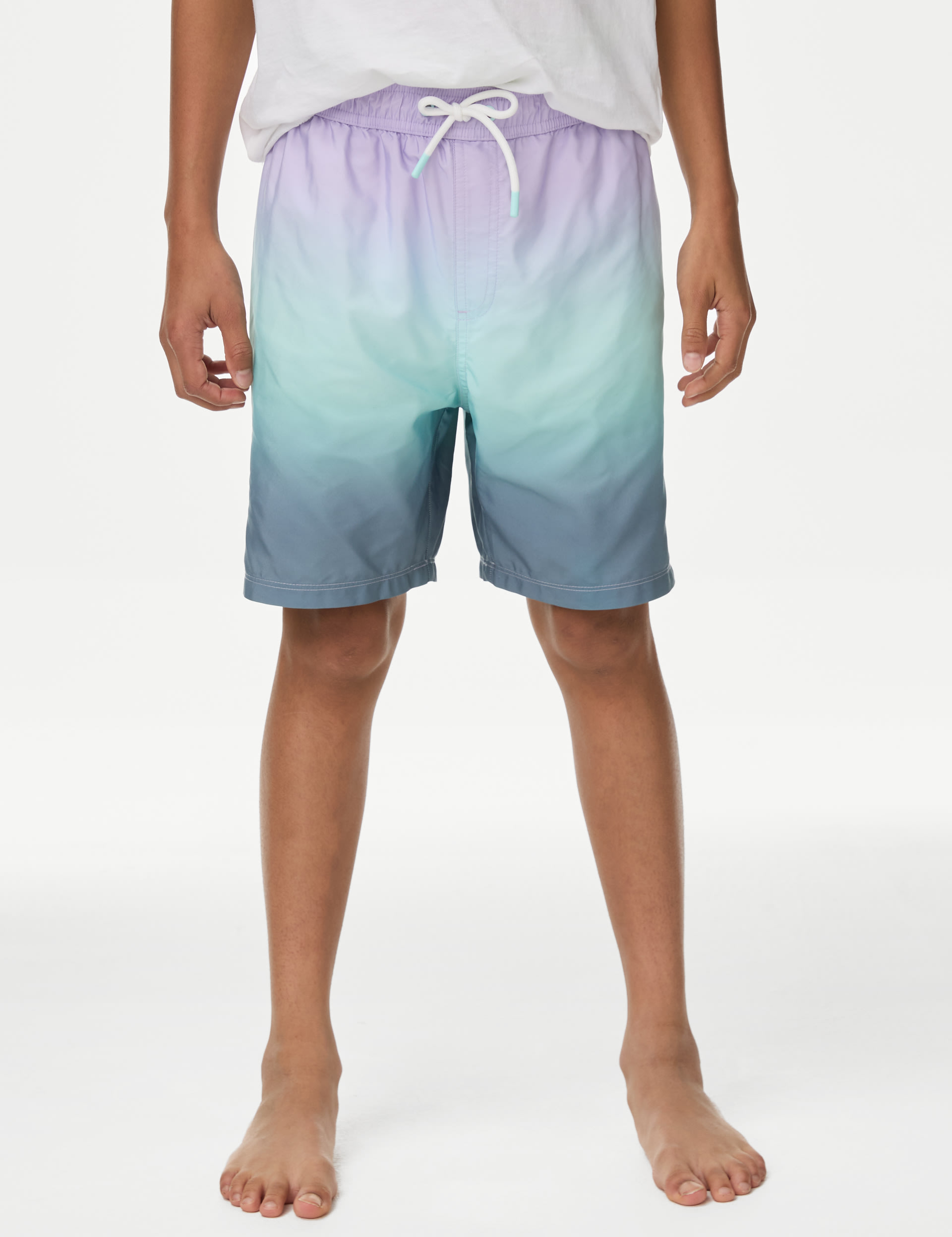 M&S Collection Boys Ombre Swim Shorts (6-16 Yrs) - 9-10Y - Blue Mix, Blue Mix